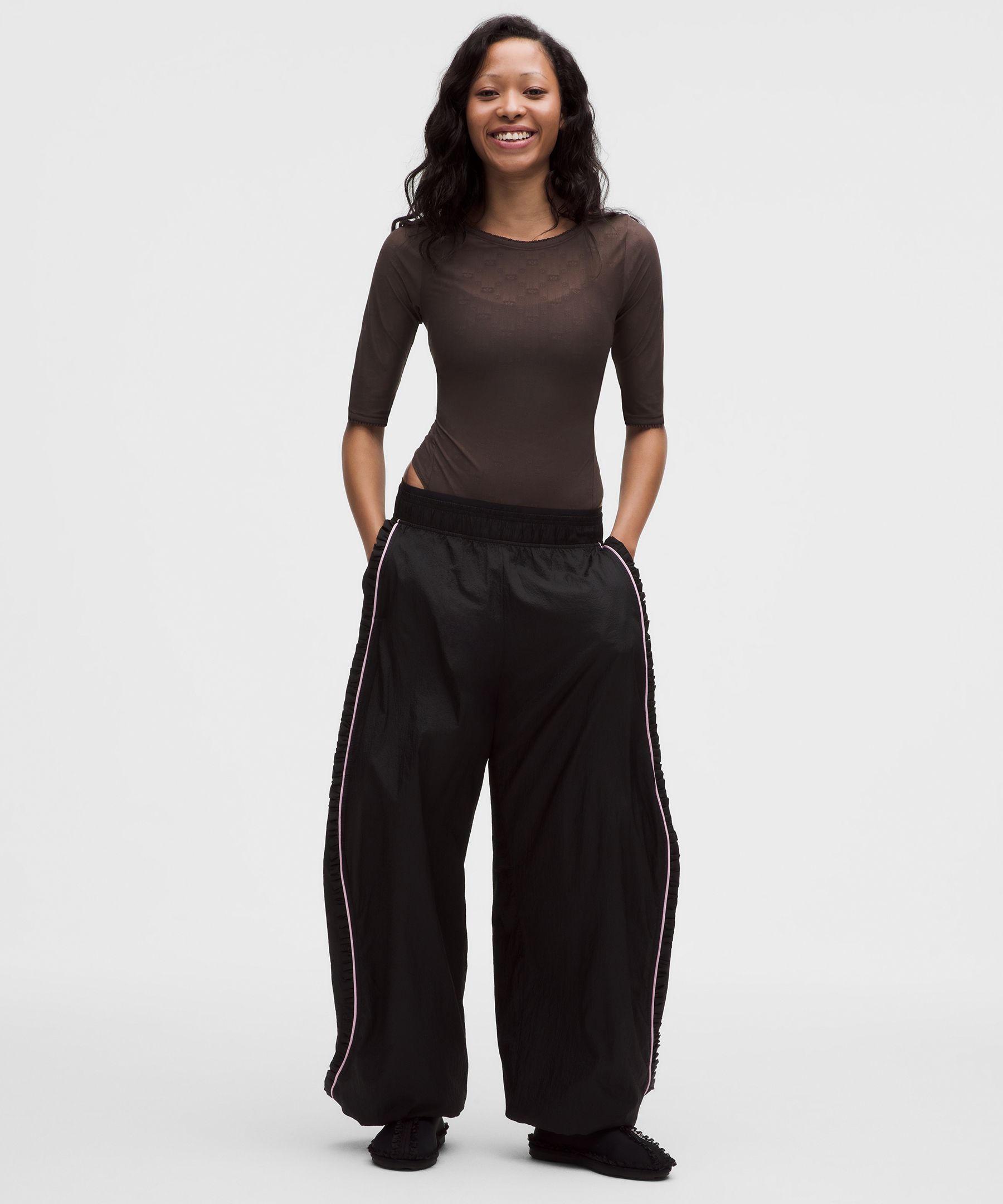 GANNI x lululemon Jacquard Mesh Half-Sleeve Bodysuit