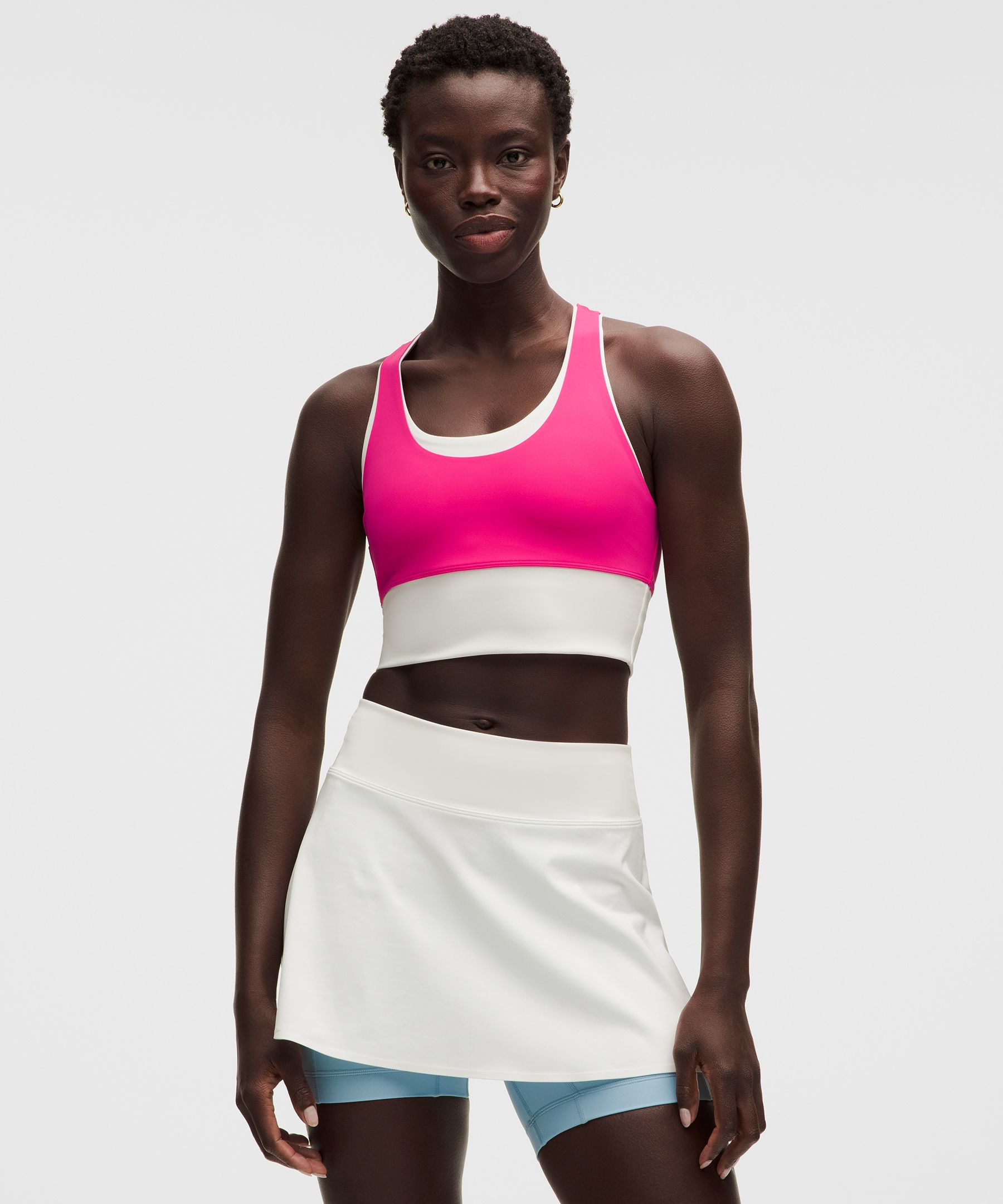 Tennistanktop mit Racerback im Layering-Look