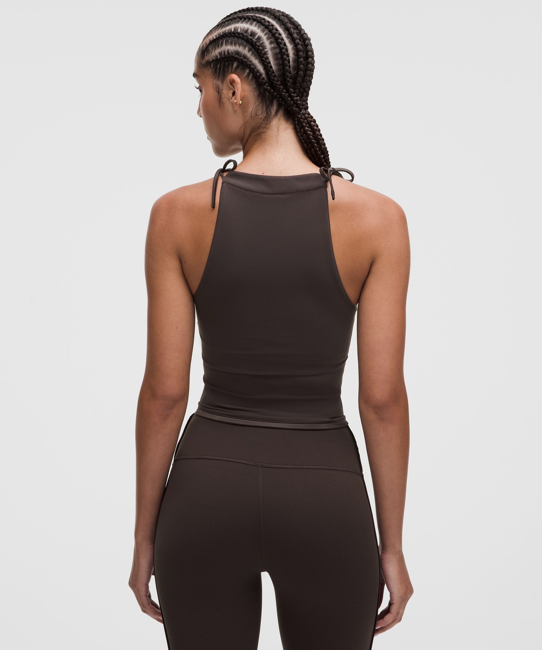 Nulu Satiny-Trim Tie Detail Tank Top *Light Support, B/C Cup