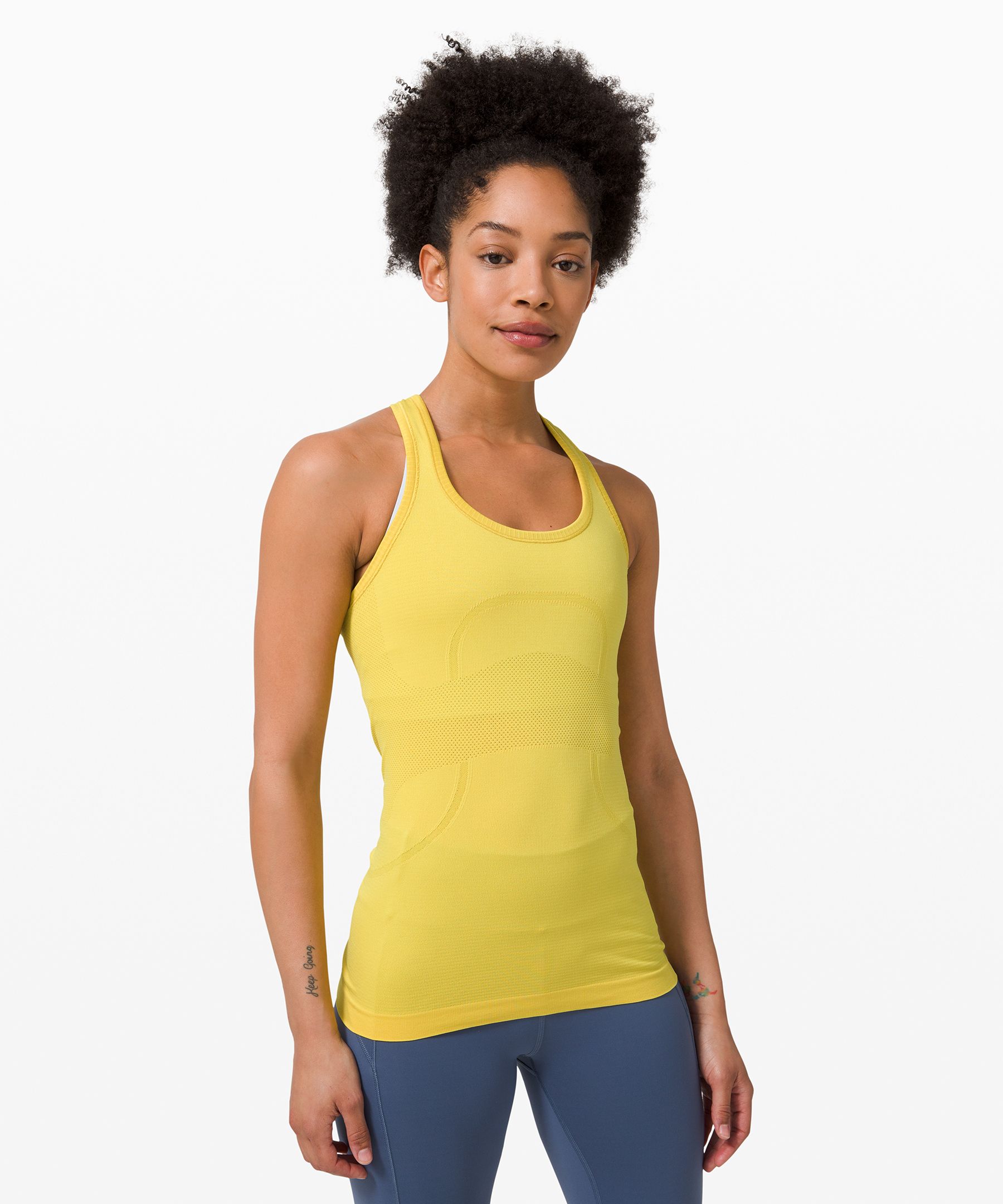 lululemon yellow tank