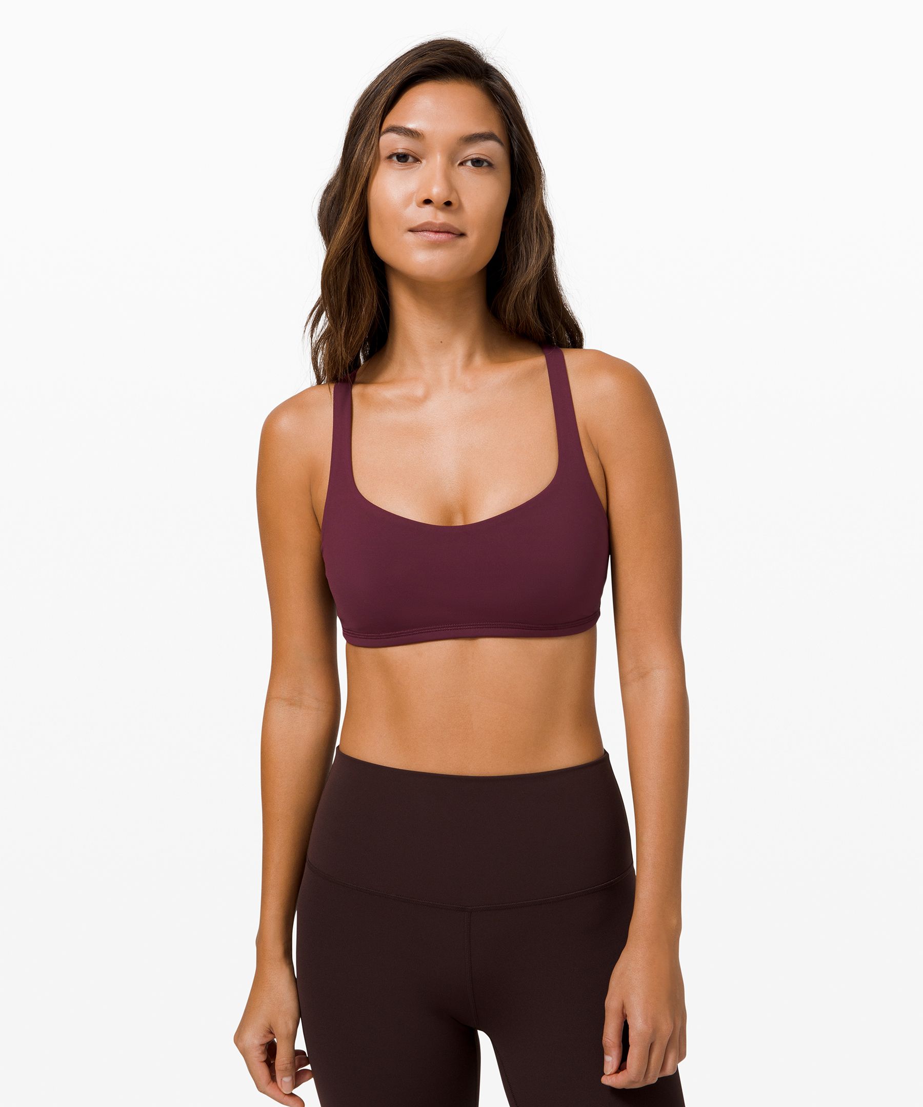 Lululemon Free To Be Bra*light Support, A/b Cup Online Only In Burgundy