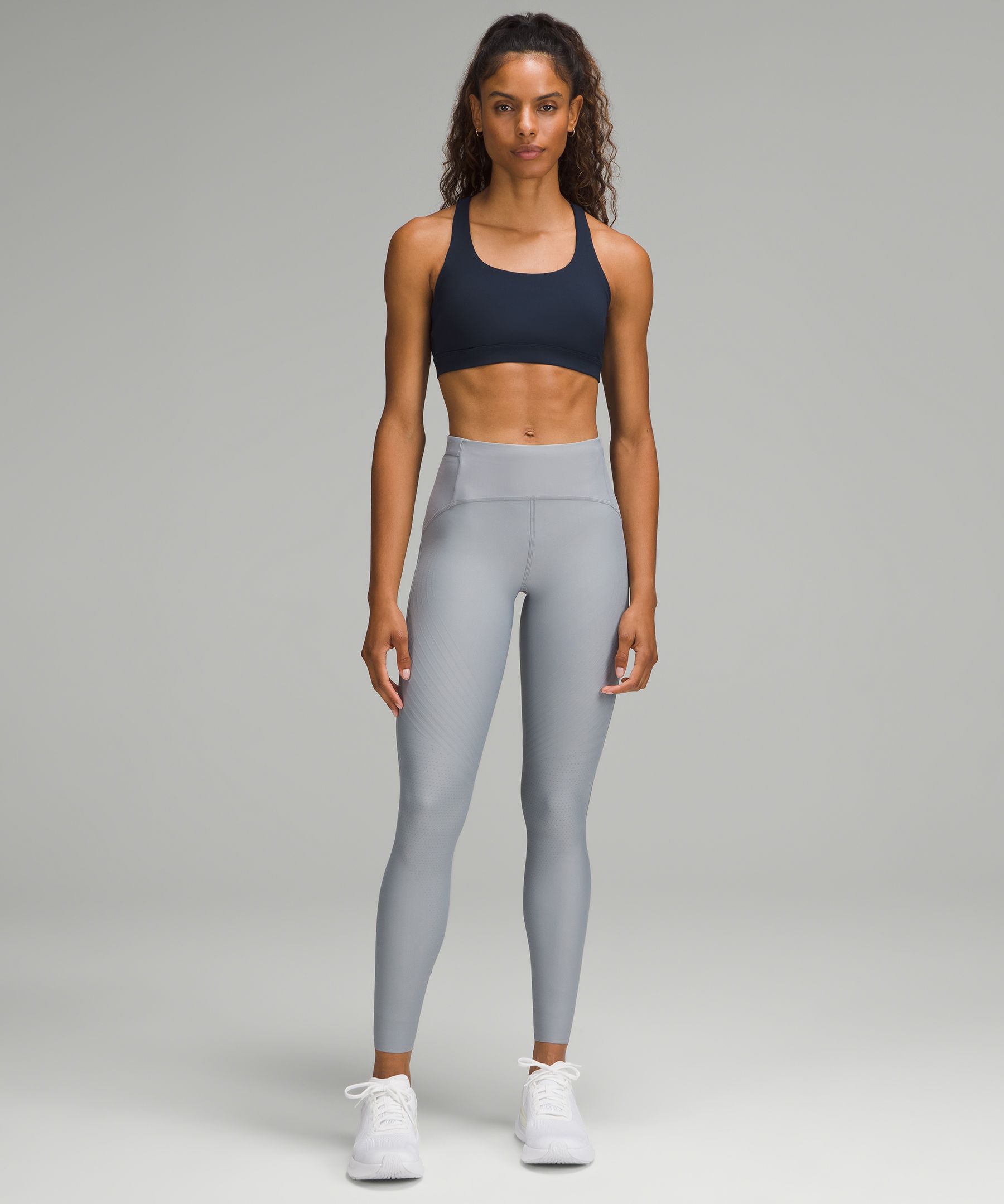 My favorite running oufit - energy bra (true navy) + fast and frees (cyan  blue) : r/lululemon