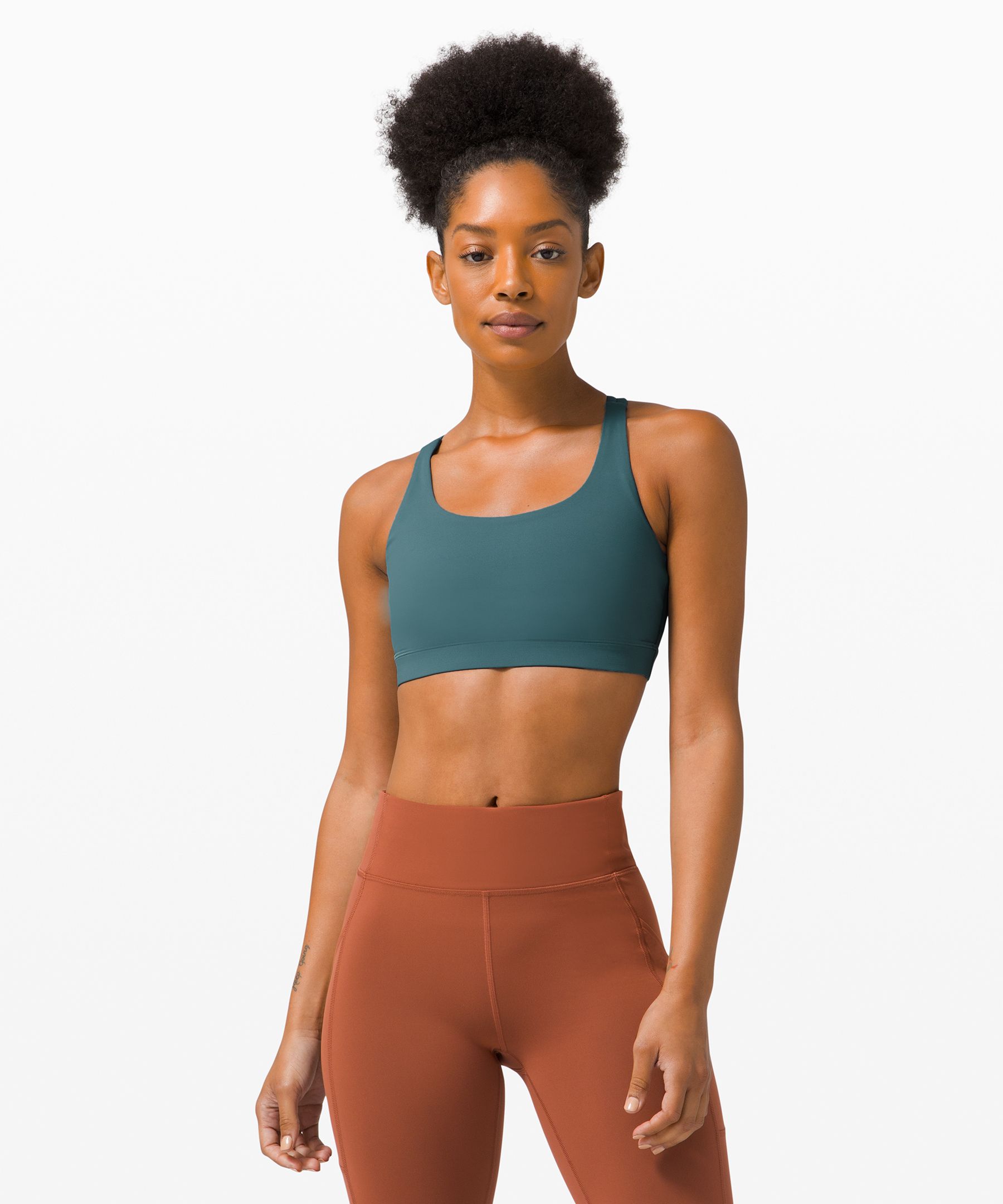 Lululemon Energy Bra Medium Support, B-d Cups In Desert Teal