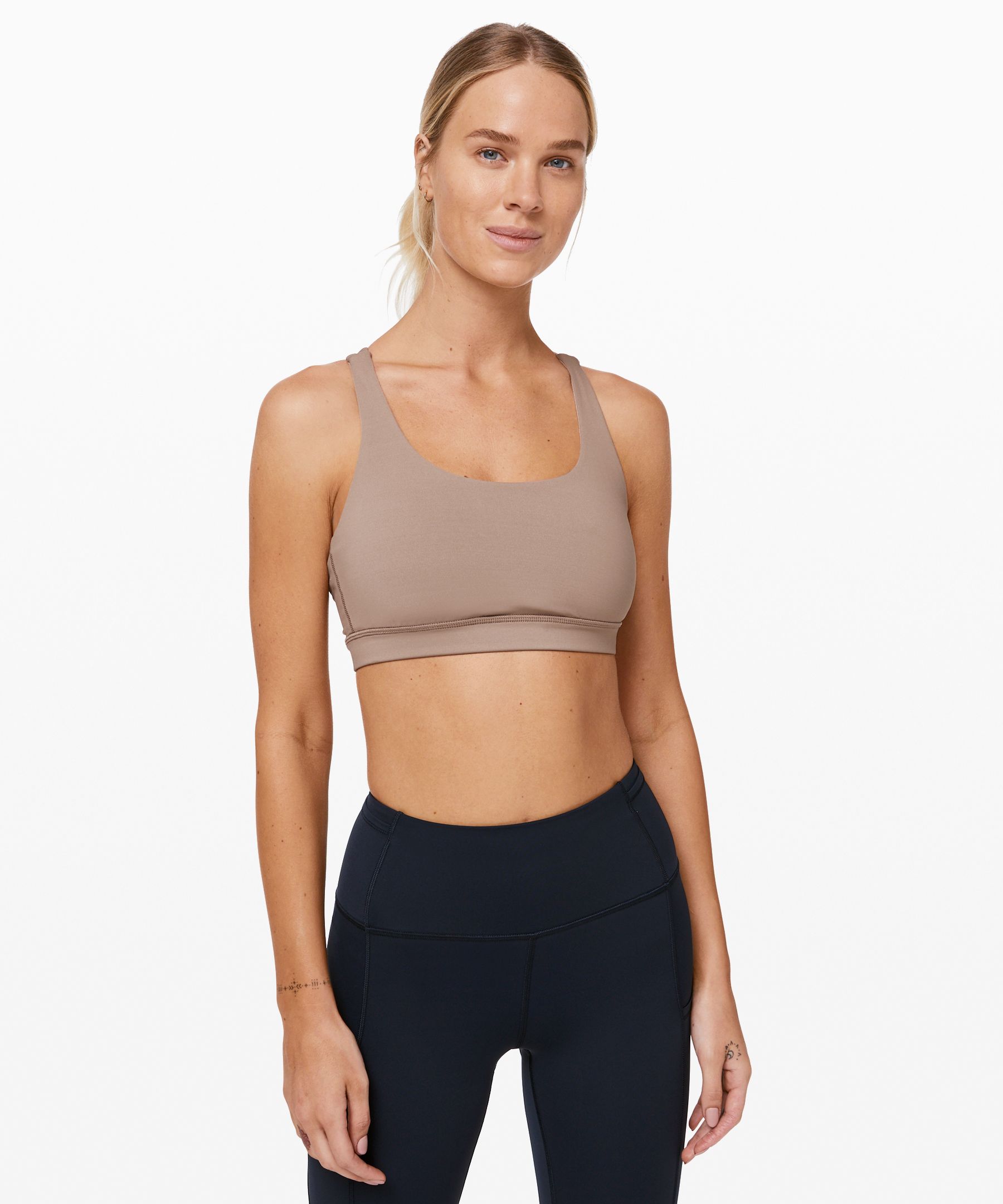 Lululemon Energy Bra*medium Support, B/c Cup In Soft Sand