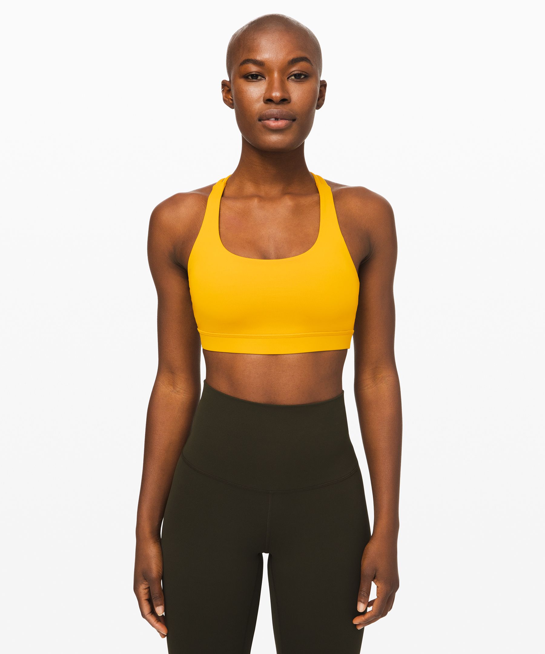 lululemon yellow sports bra