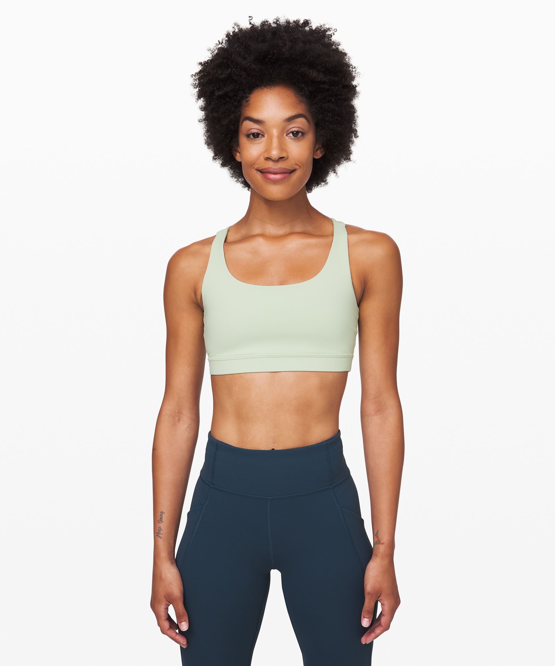 Lululemon Energy Bra - Wild Mint  Lululemon energy bra, White sports bra, Lululemon  bras