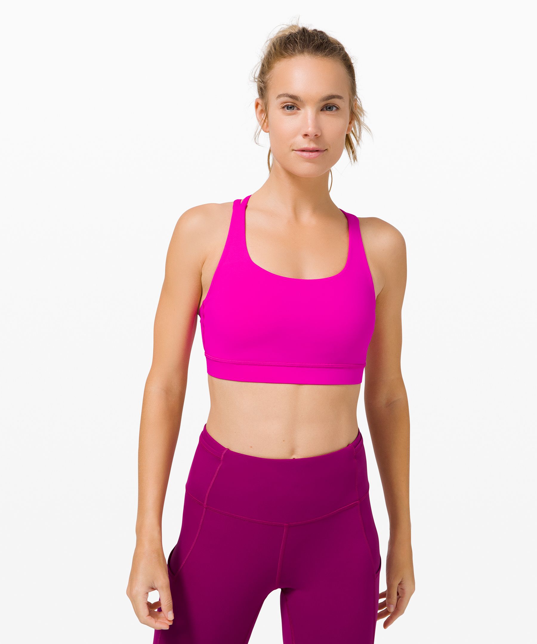 Lululemon Energy Bra*medium Support, B/c Cup In Neon