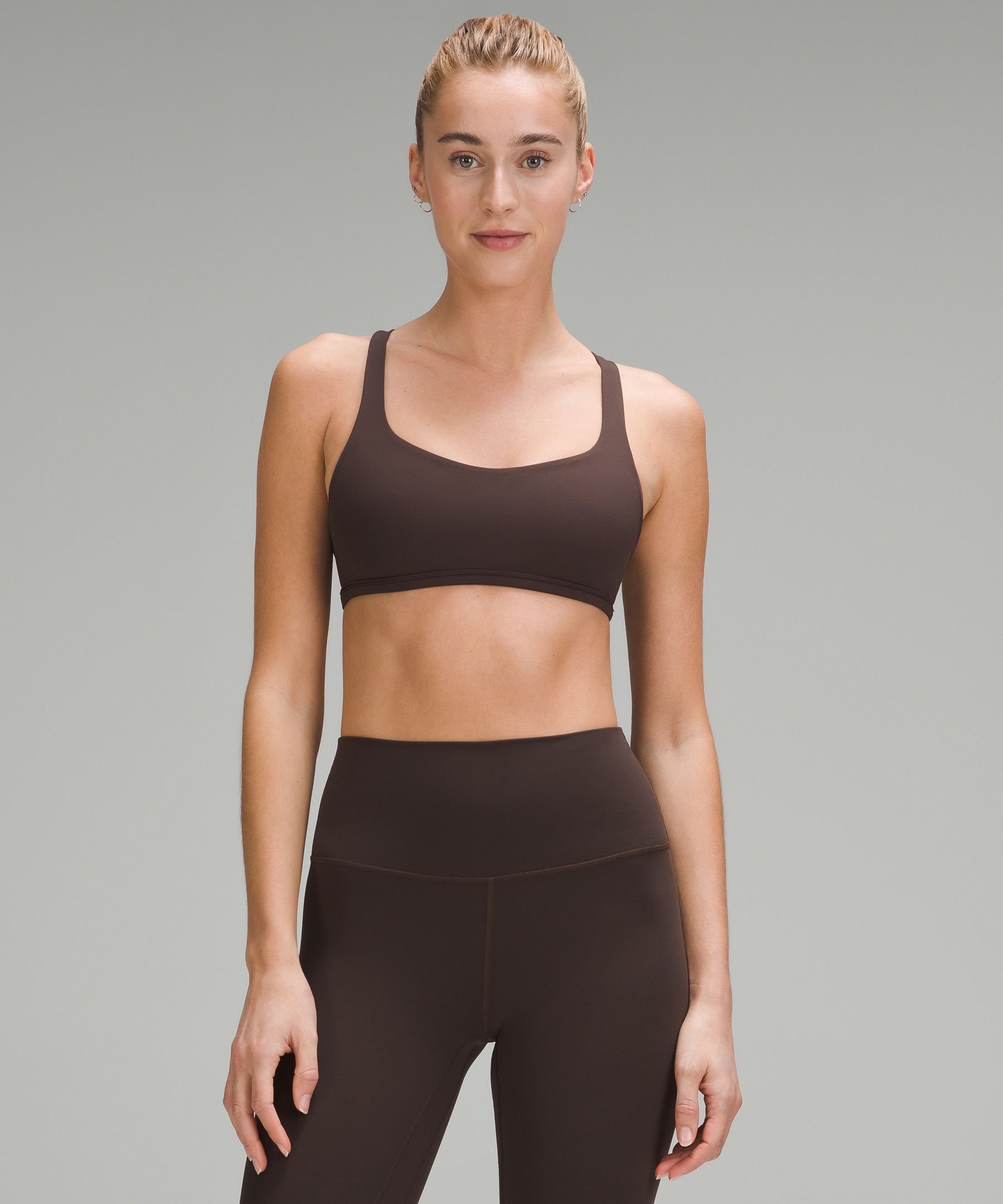 Lululemon Smoothcover Front Cut-out Yoga Bra Light Support, A/b Cup - Deep  Luxe