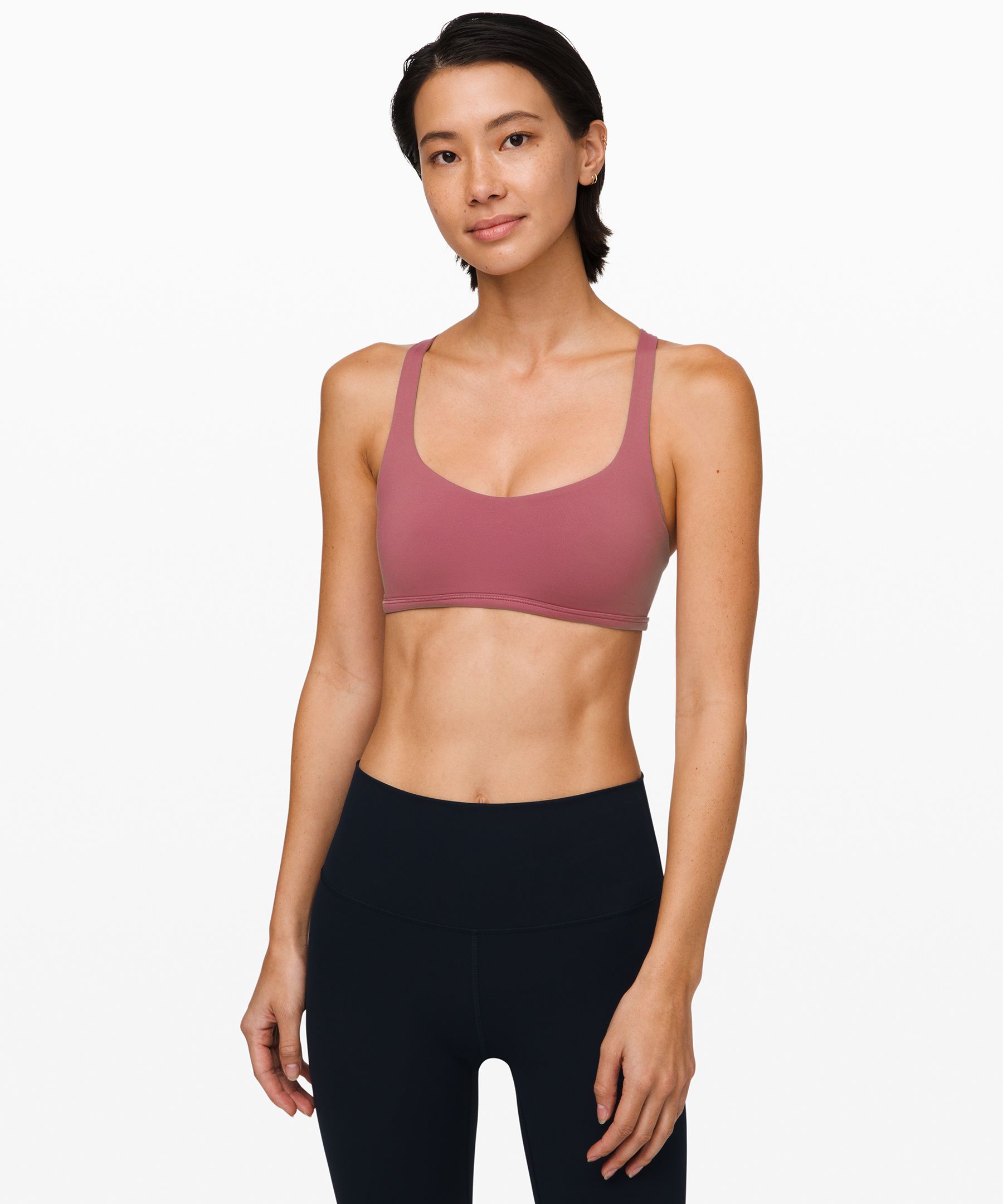 Lululemon Free To Be Bra Wild*light Support, A/b Cup In Moss Rose