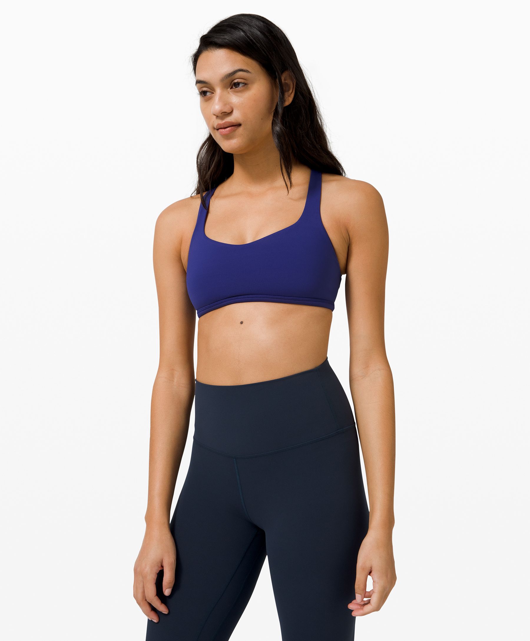 Lululemon Free To Be Bra Wild *light Support, A/b Cup In Navy