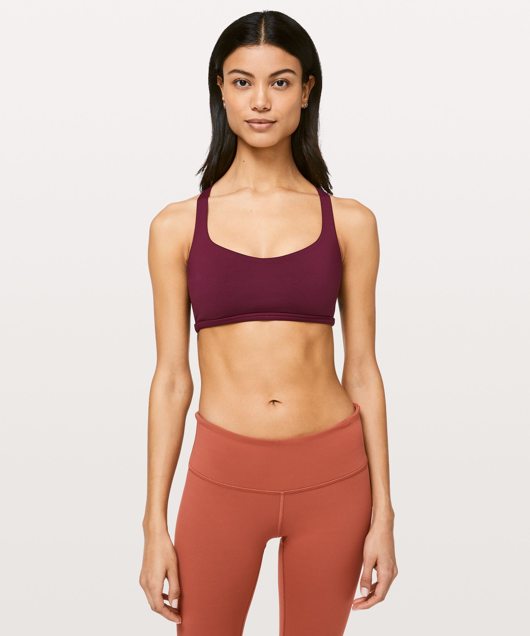 Lululemon Free To Be Bra (wild) In Burgundy