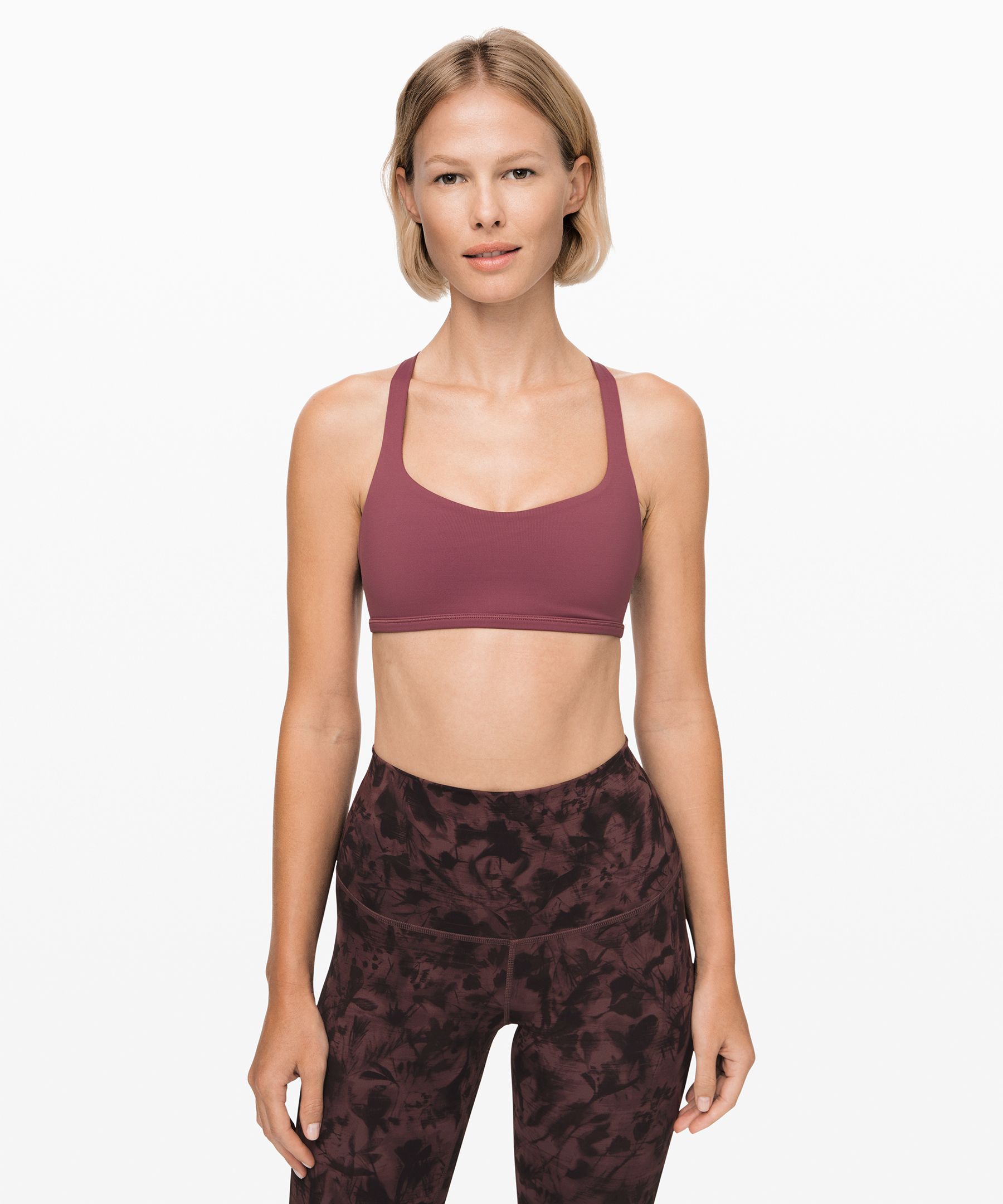 Lululemon Free To Be Bra (wild) In Plumful/smoky Blush