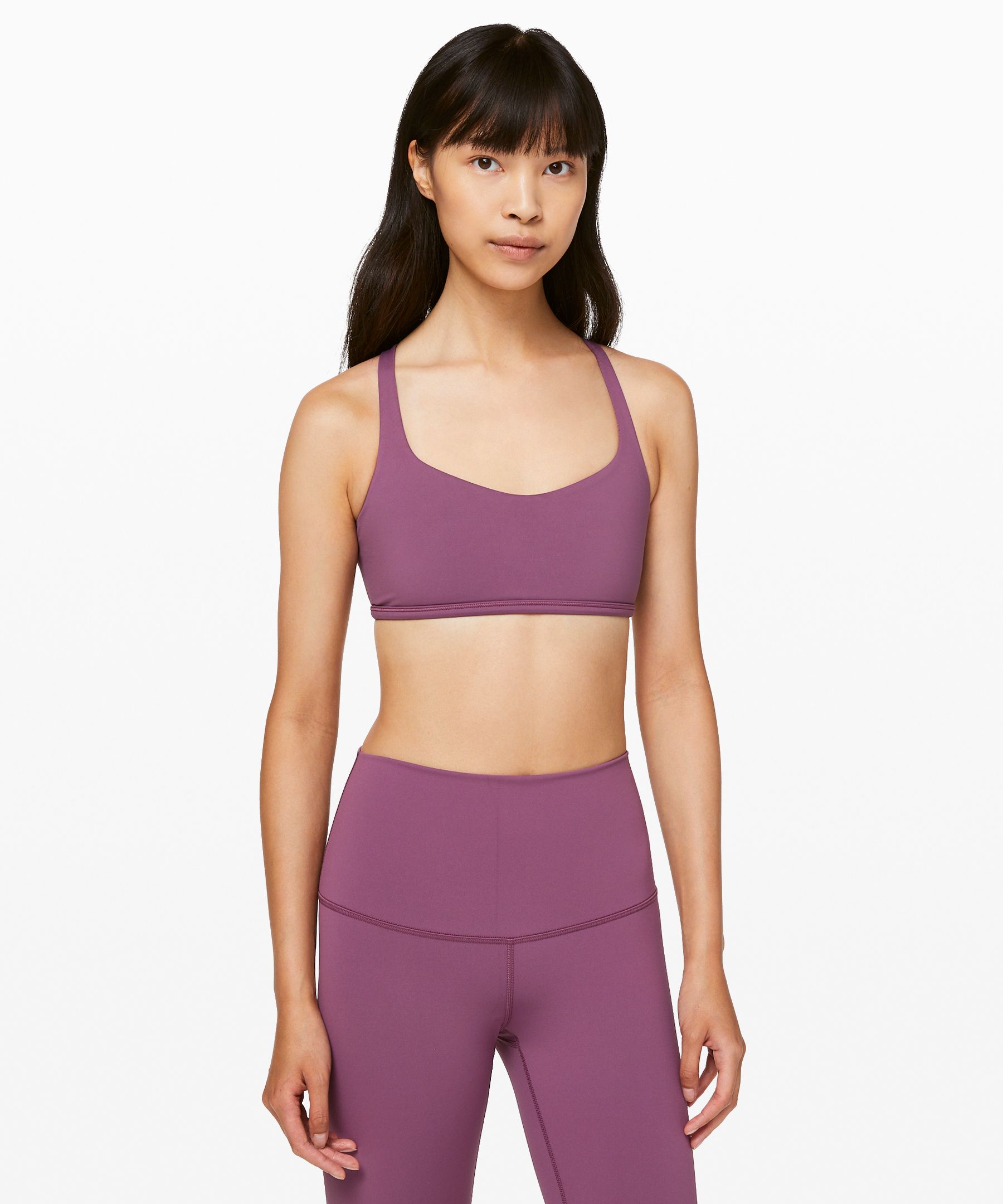 Lululemon Free to Be Long-Line Bra - Wild *Light Support, A/B Cups -  Lavender Dew - lulu fanatics