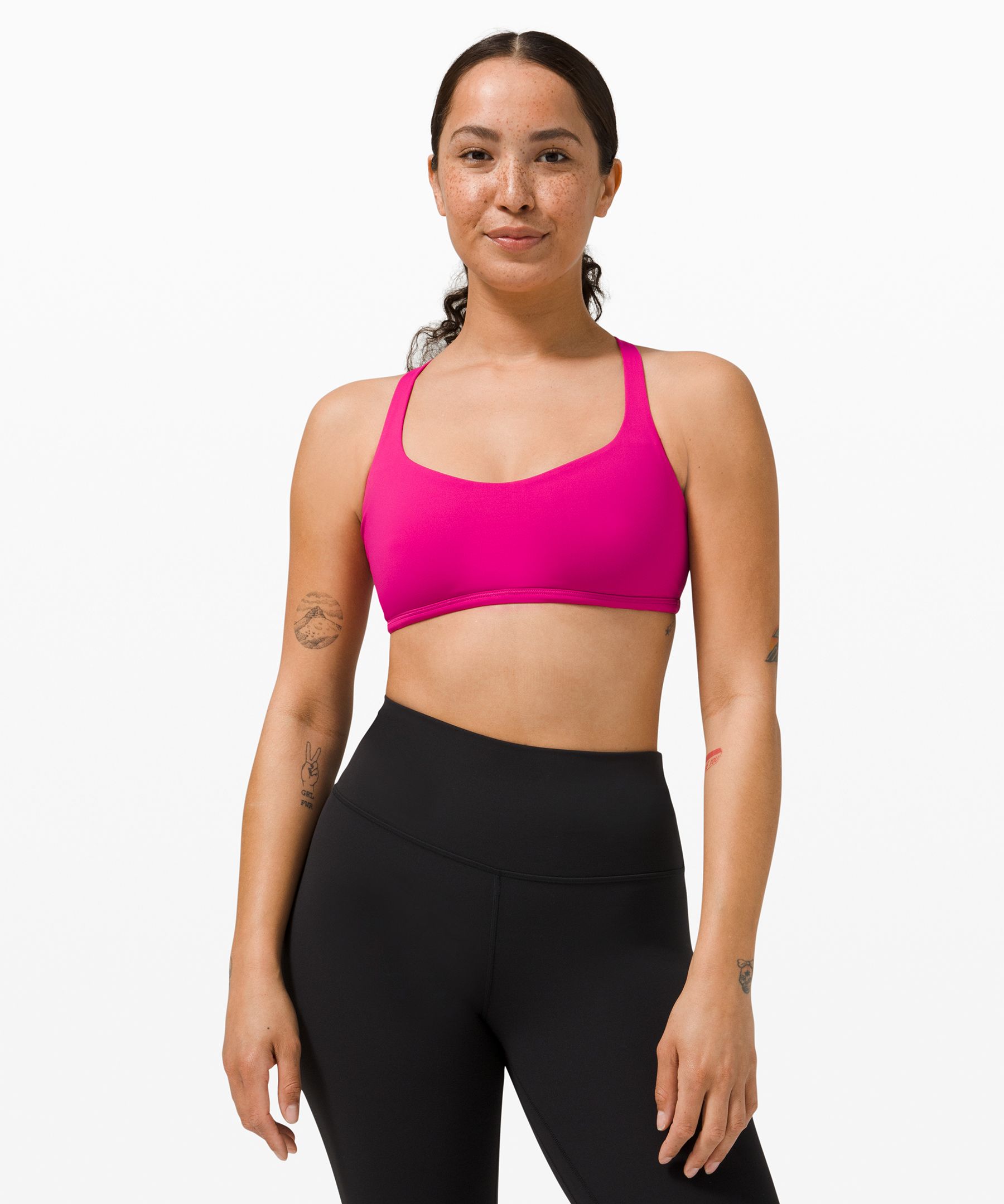 Lululemon Free To Be Bra - Wild Light Support, A/b Cup In Sonic Pink |  ModeSens