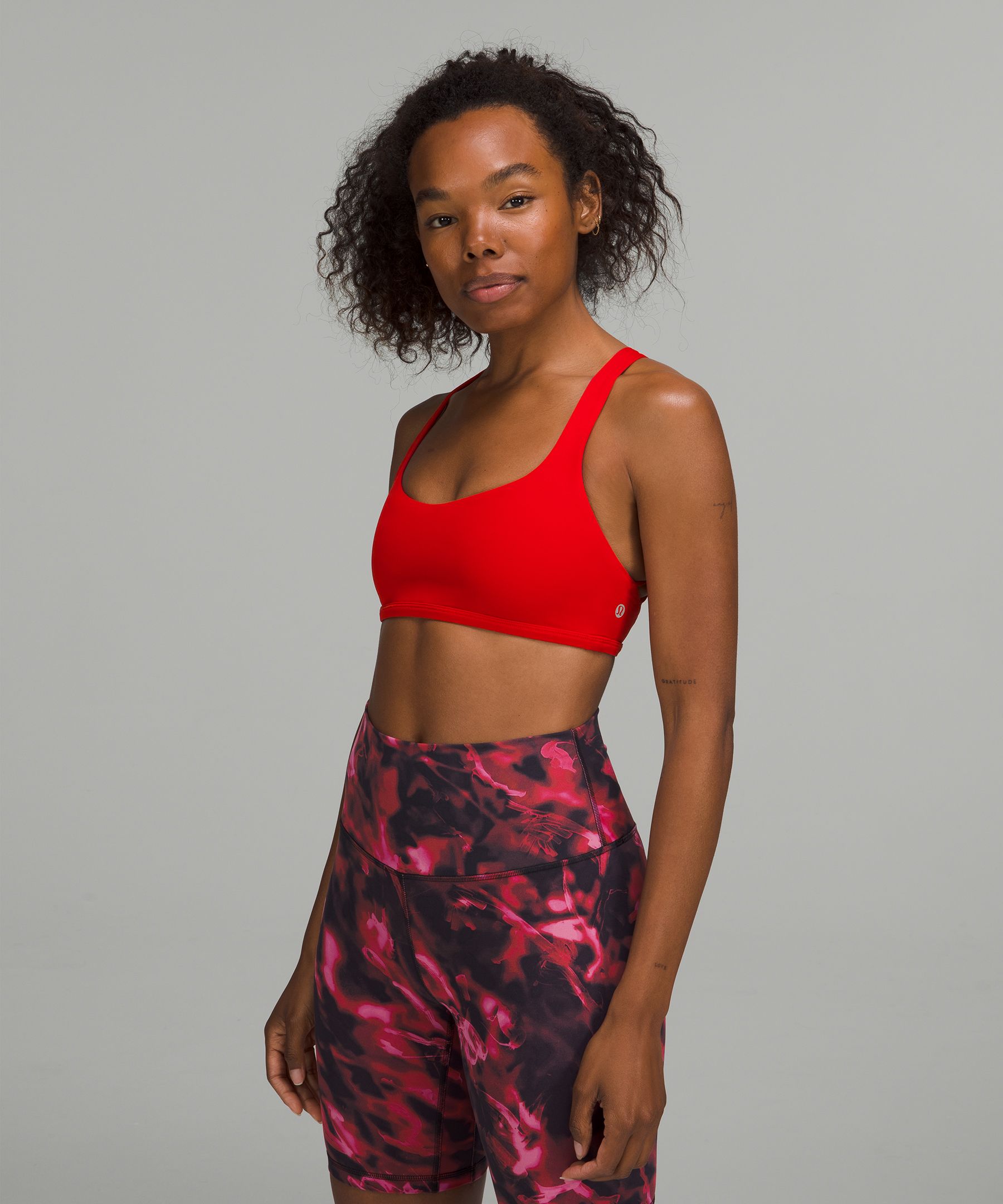 Lululemon Free To Be Bra - Wild Light Support, A/b Cup In Dark Red