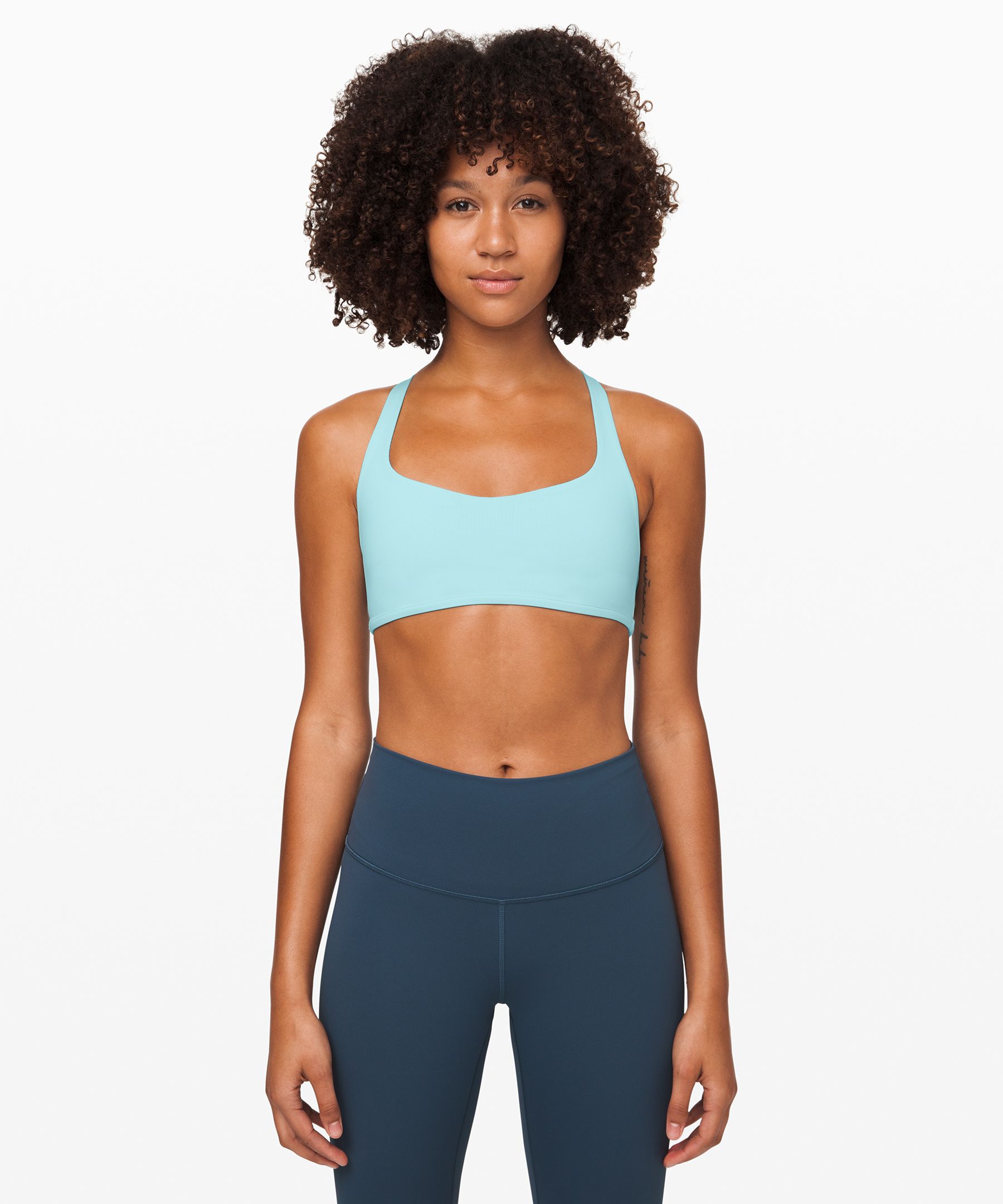 lululemon athletica, Intimates & Sleepwear, Lululemon Free To Be Zen Sports  Bra Turquoise Blue Size Us 8