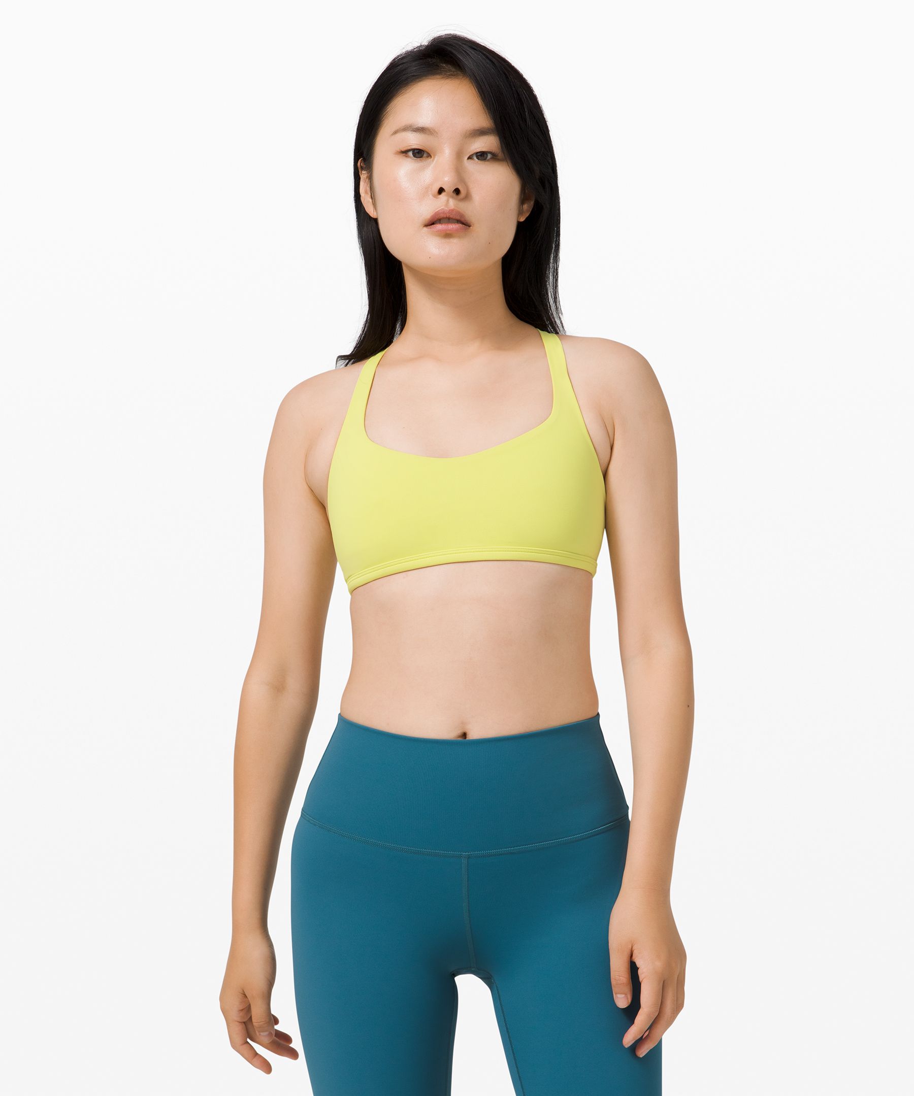 Lululemon Wild *light Support, A/b Cup In Yellow