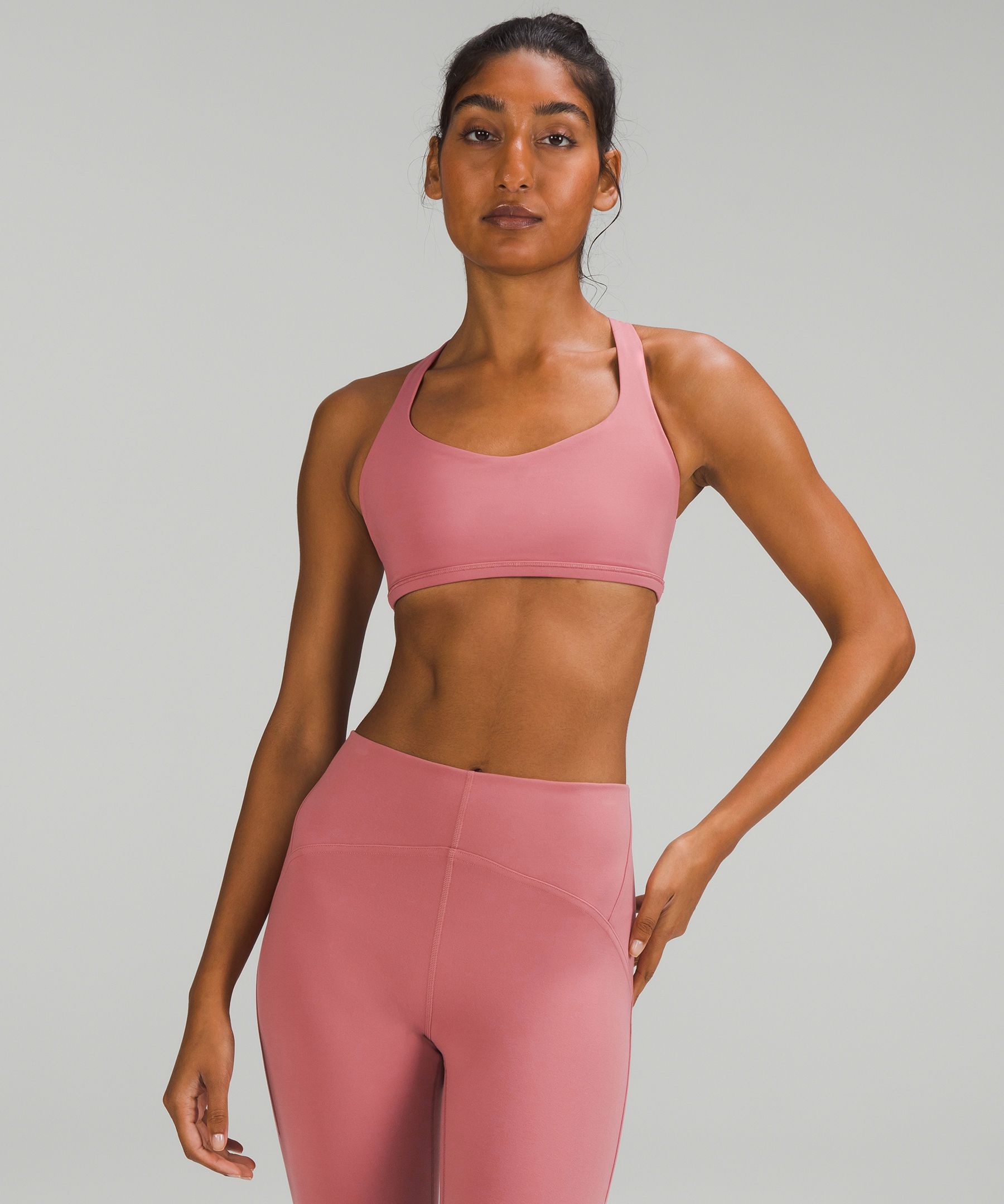 Lululemon Light Pink Free To Be Wild Sports Bra - $32 (33% Off