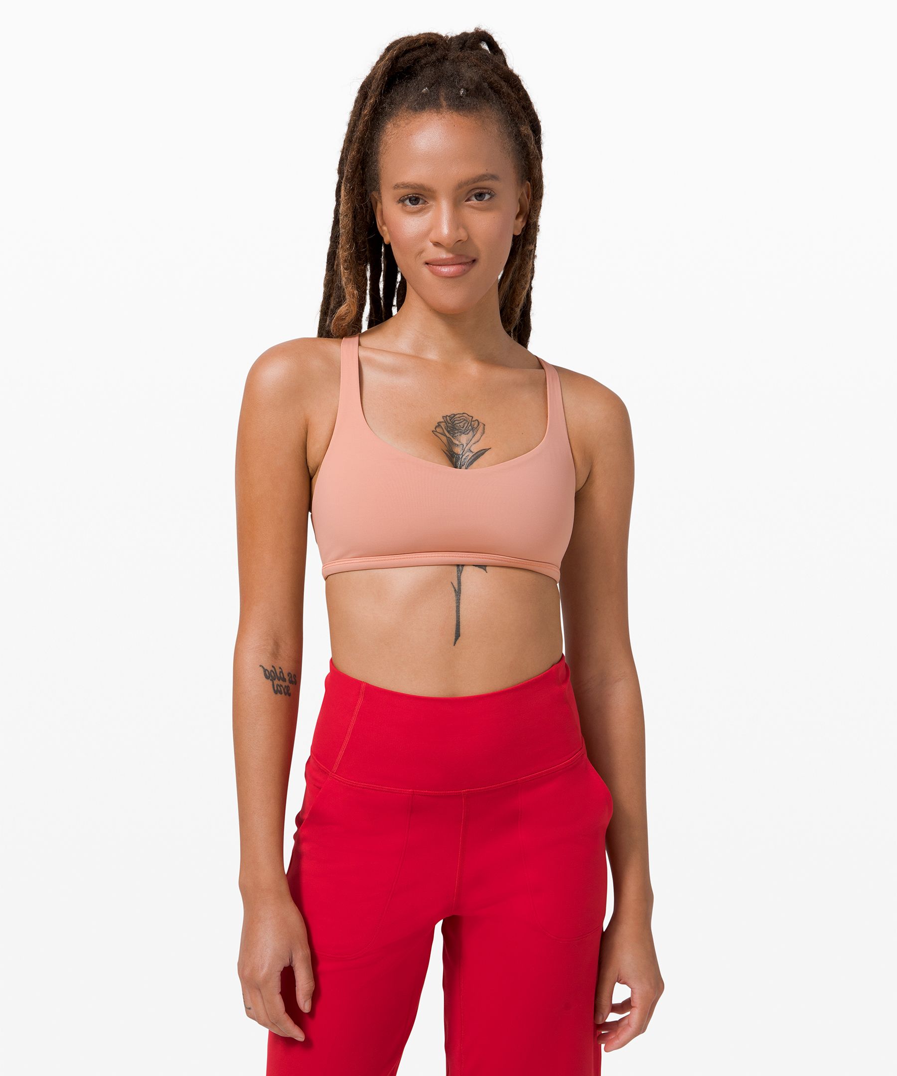 pastel pink sports bra