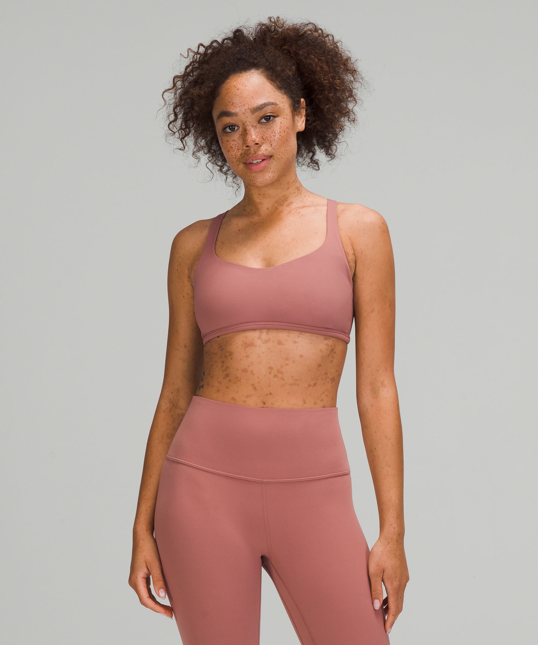 Lululemon Wild Light Support, A/b Cup In Spiced Chai/pink Mist