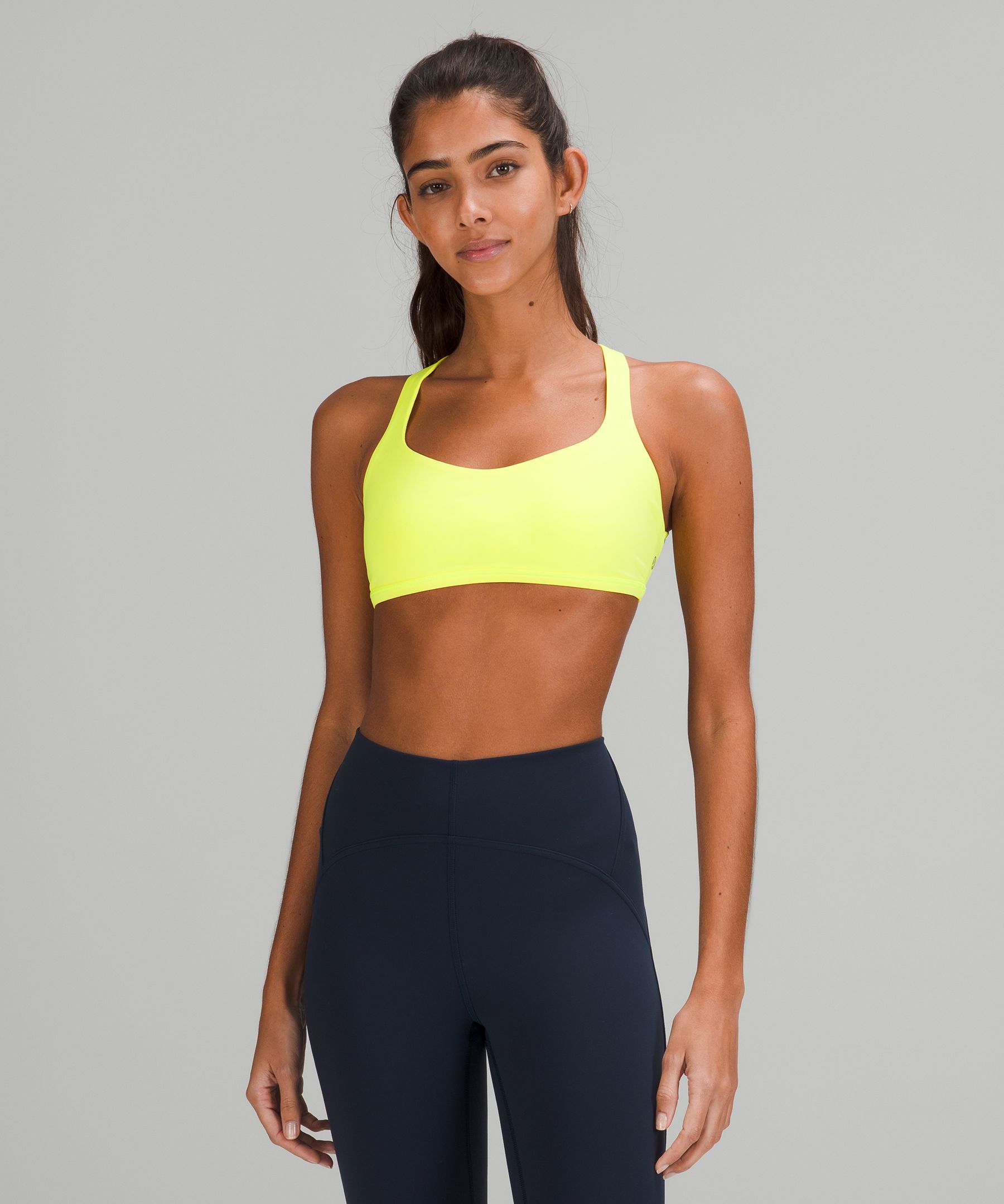 Lululemon Free To Be Bra - Wild Light Support, A/b Cup In Electric Lemon