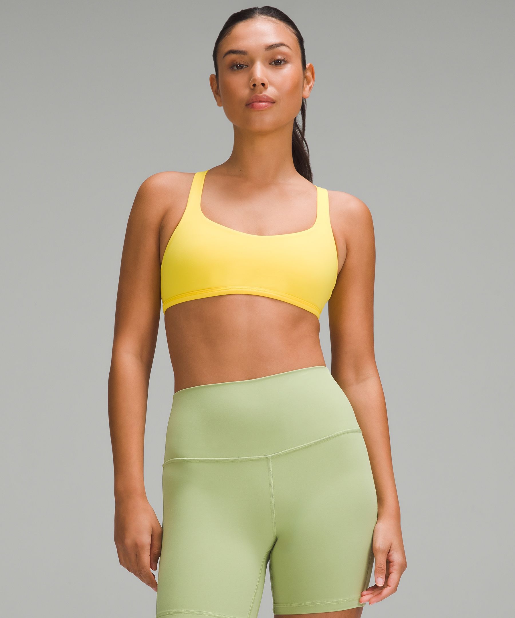 Lululemon Free To Be Bra - Wild Light Support, A/b Cup In Yellow