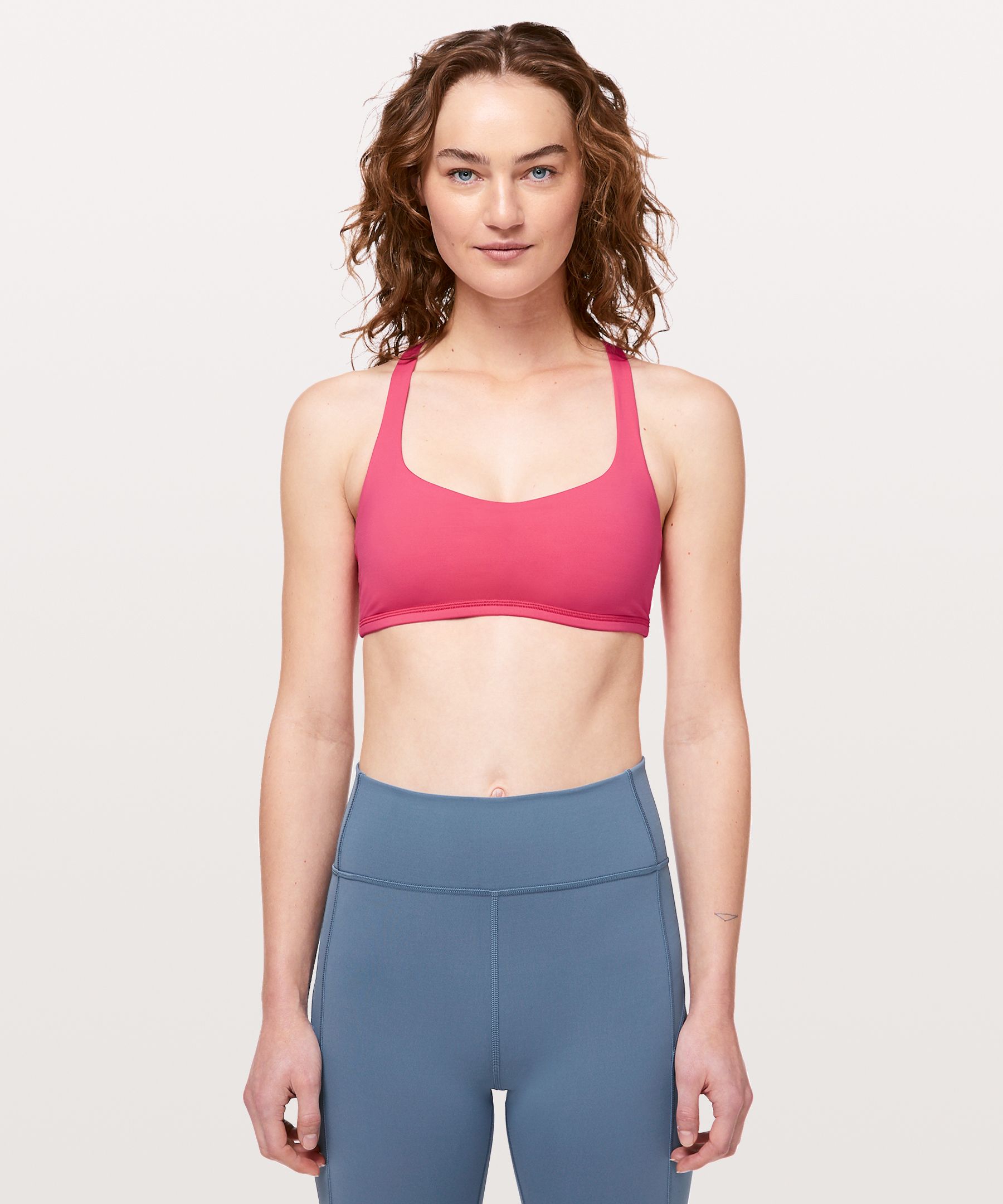 Lululemon Free To Be Bra Wild*light Support, A/b Cup In Neon