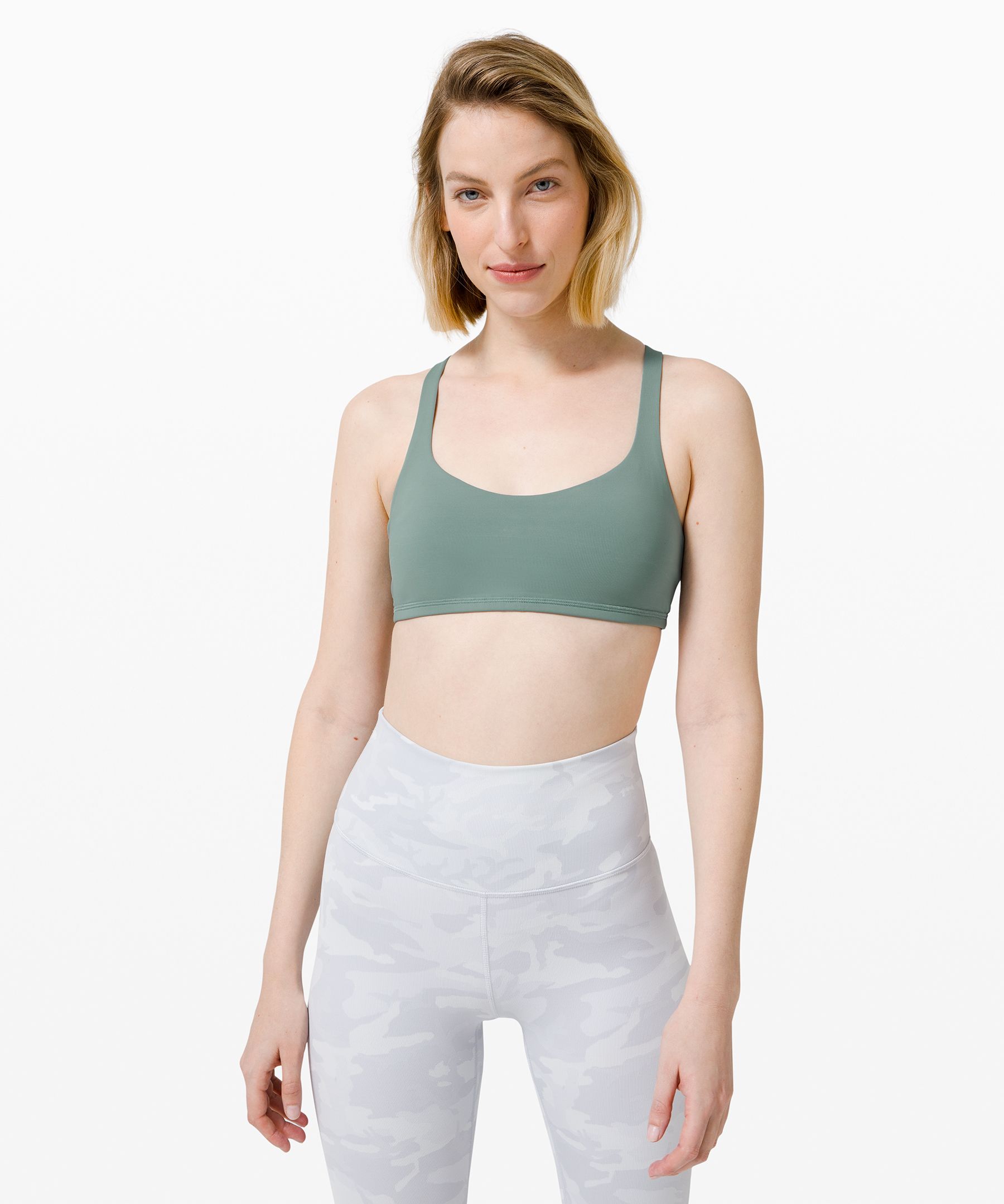 Lululemon Free To Be Bra*light Support, A/b Cup (online Only) In Tidewater Teal/springtime