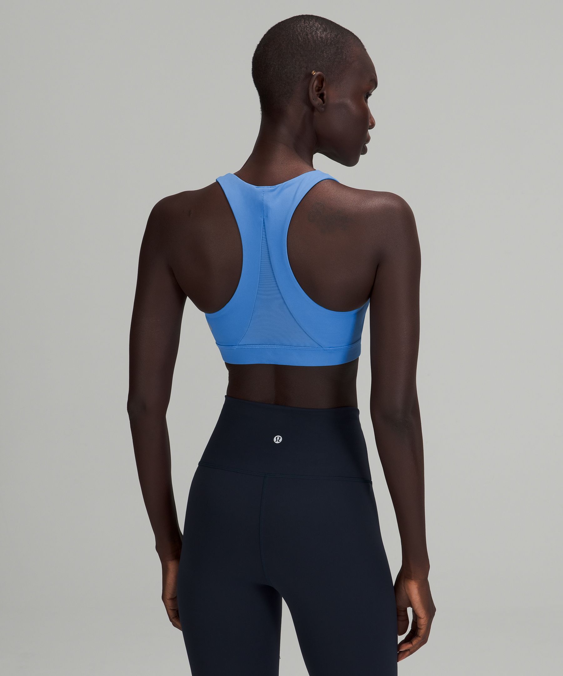 Oysho Blue Layered Gym Bra