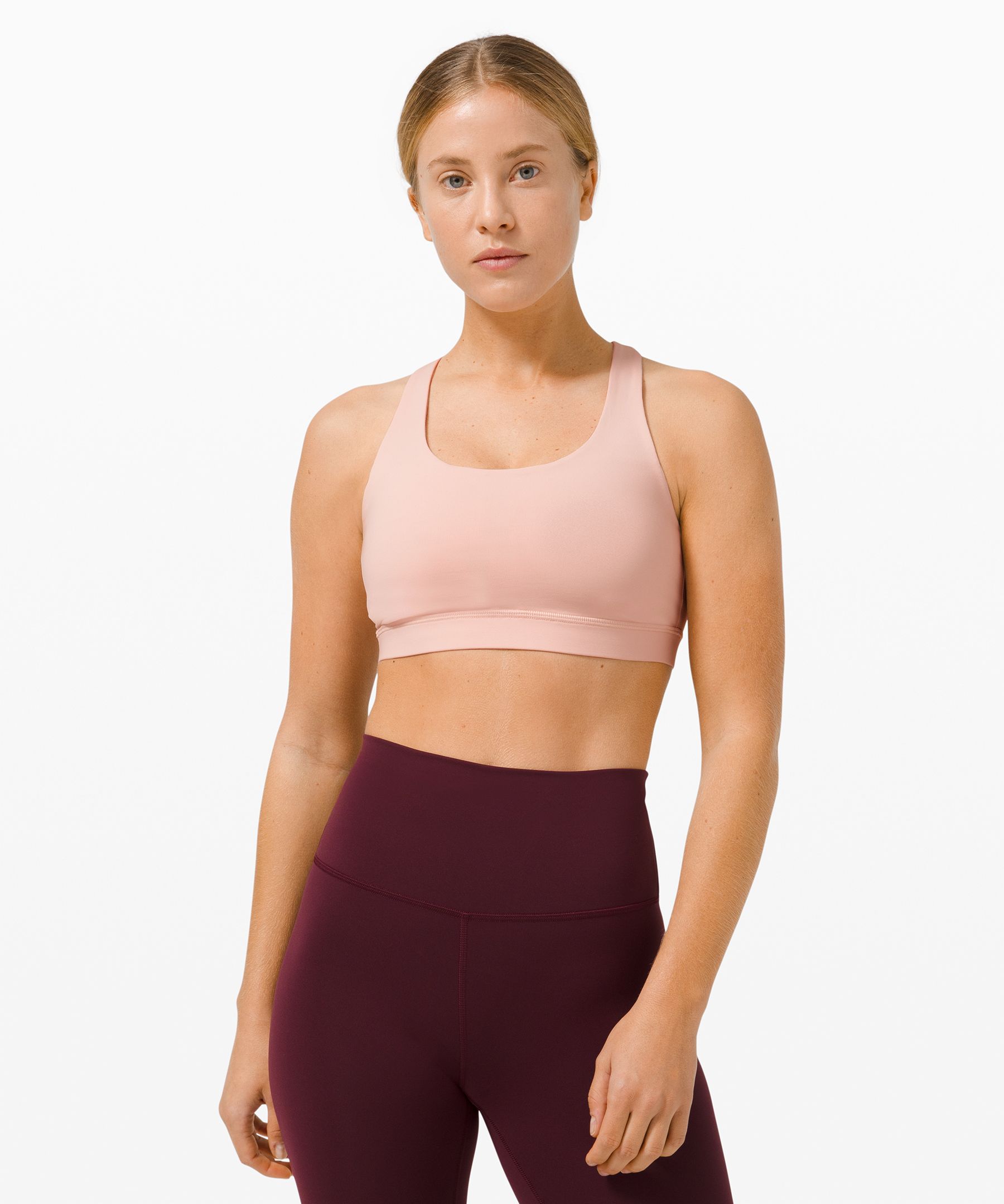 Lululemon Energy Longline Bra Ribbed Luxtreme Medium Support, B-d Cups In  Rover