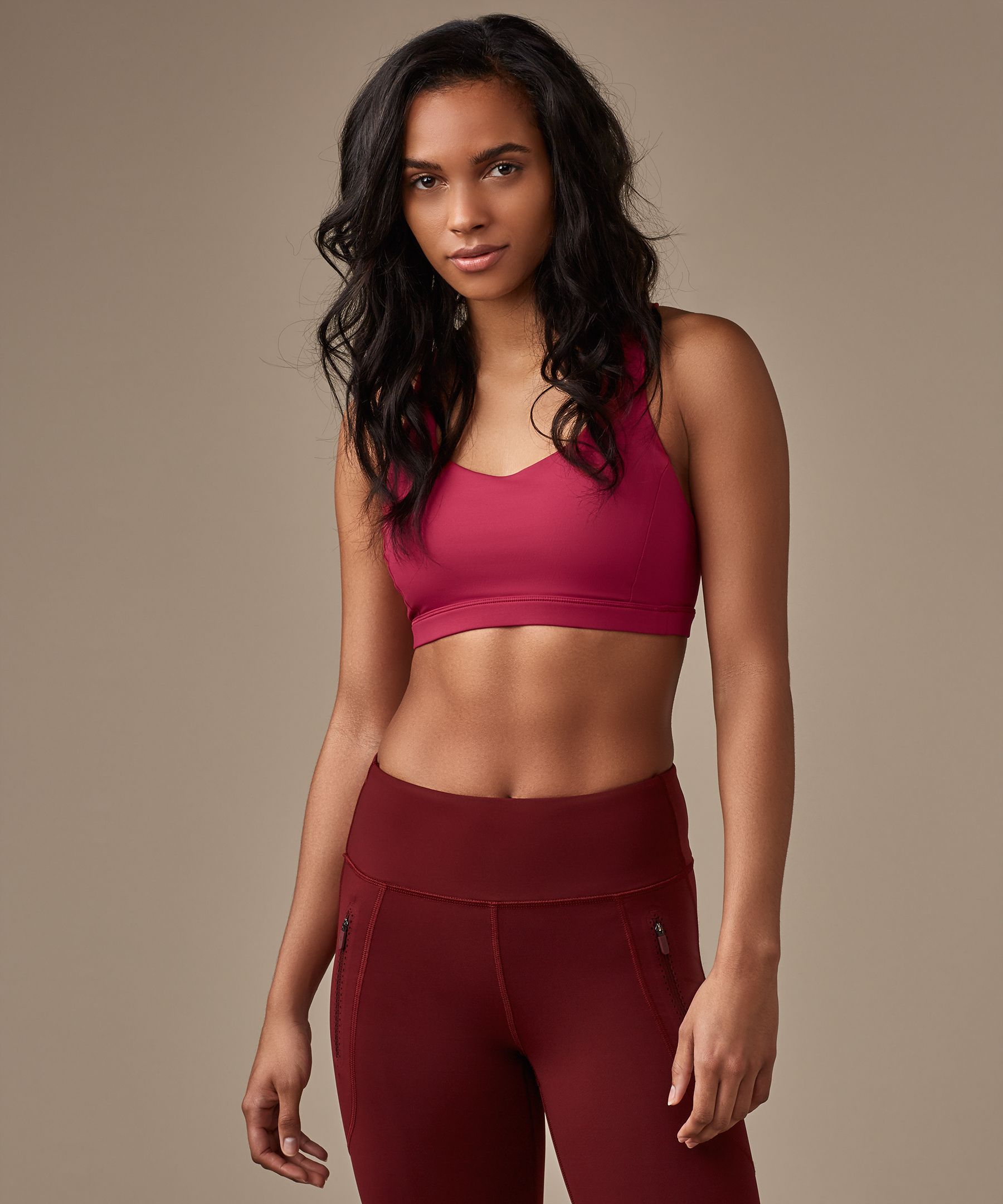 red sports bra lululemon