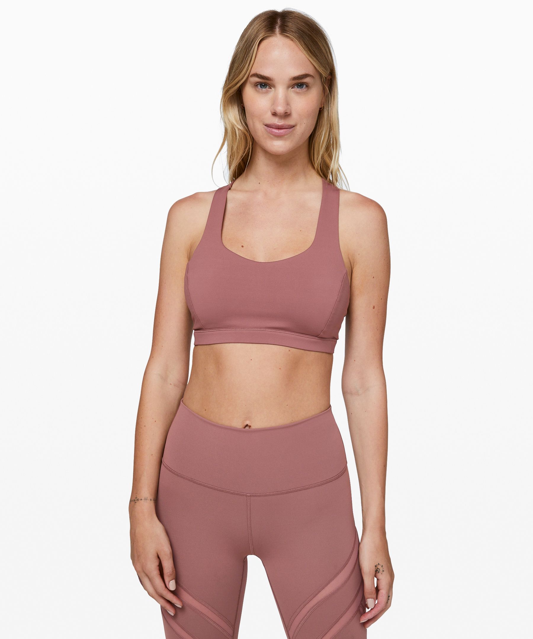 Lululemon Free To Be Serene Bra In Red Dust