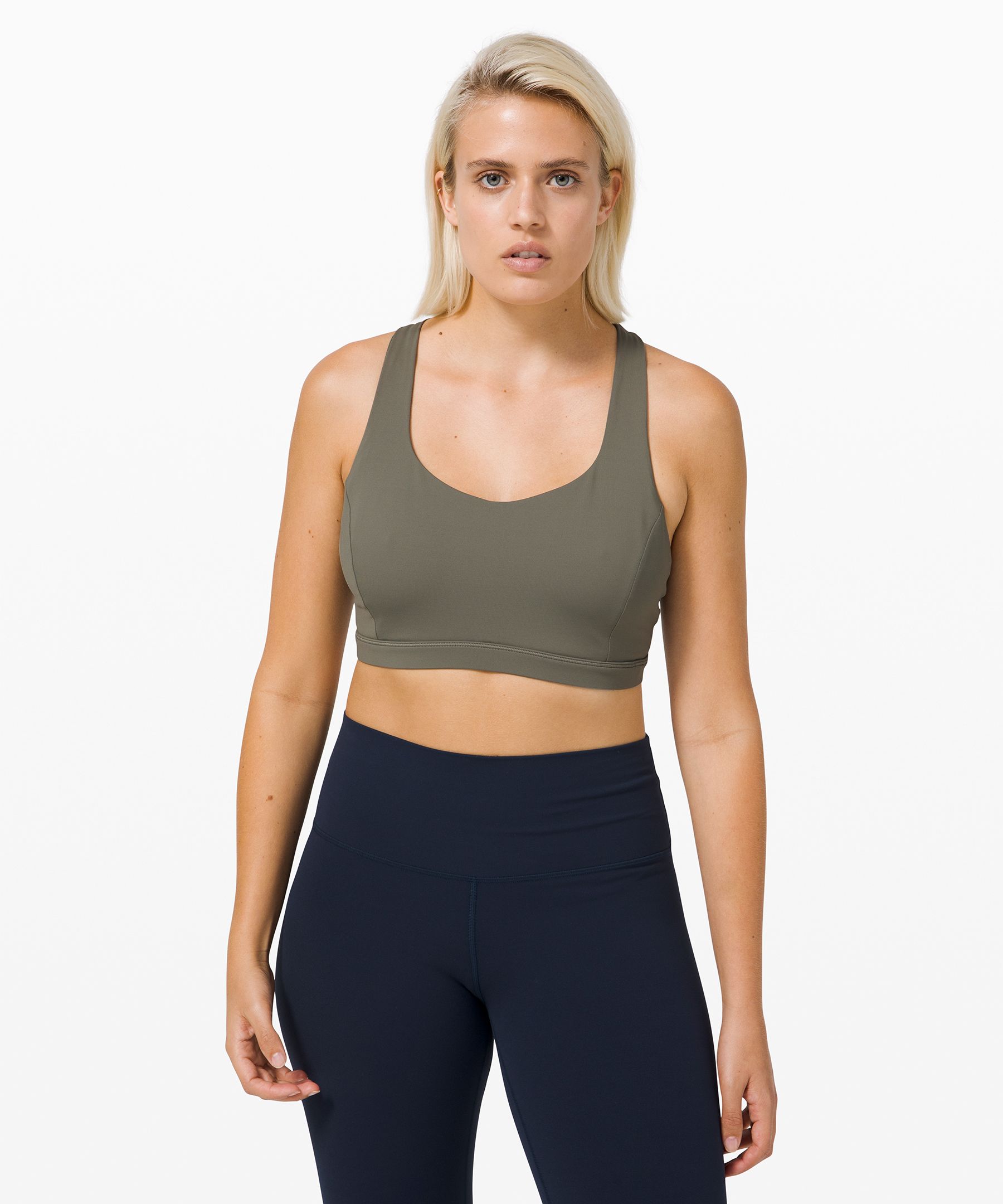 Lululemon Free To Be Serene Bra Light Support, C/d Cup In Grey Sage