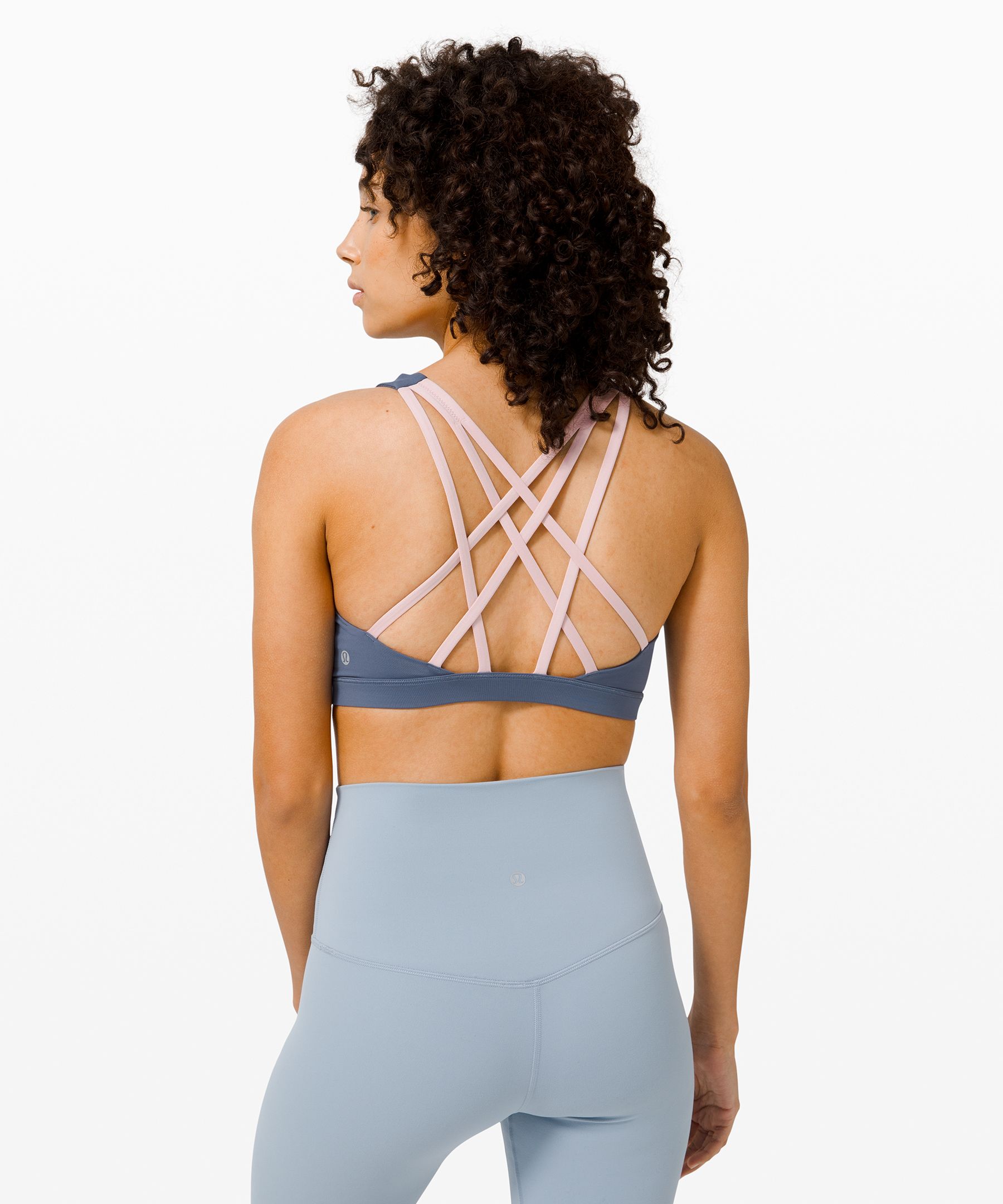 NUEVO Sujetador Lululemon Free to Be Serene Soporte Ligero Copa C/D Rosa  Niebla