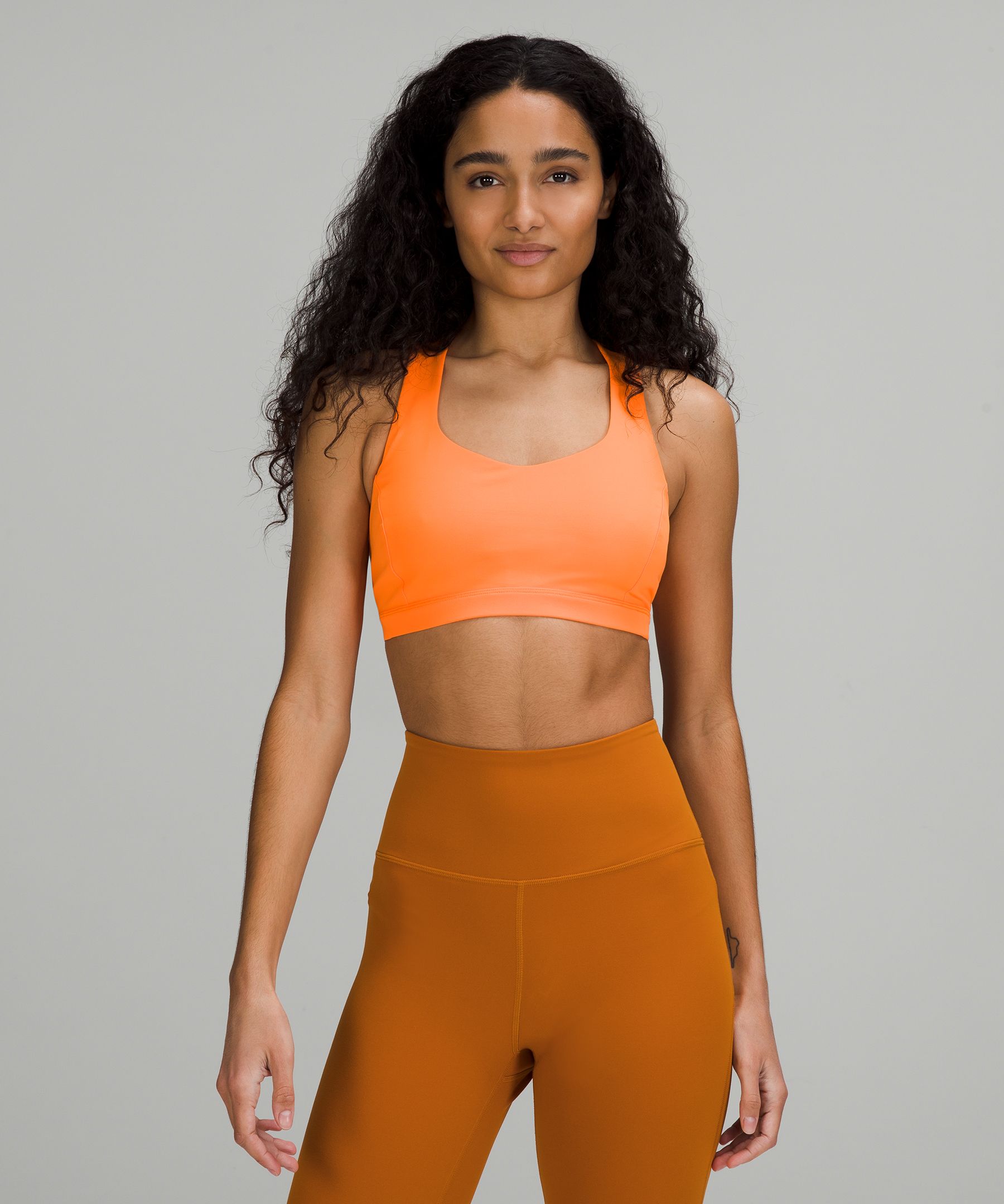 Lululemon Free To Be Serene Bra Light Support, C/d Cup In Orange Soda