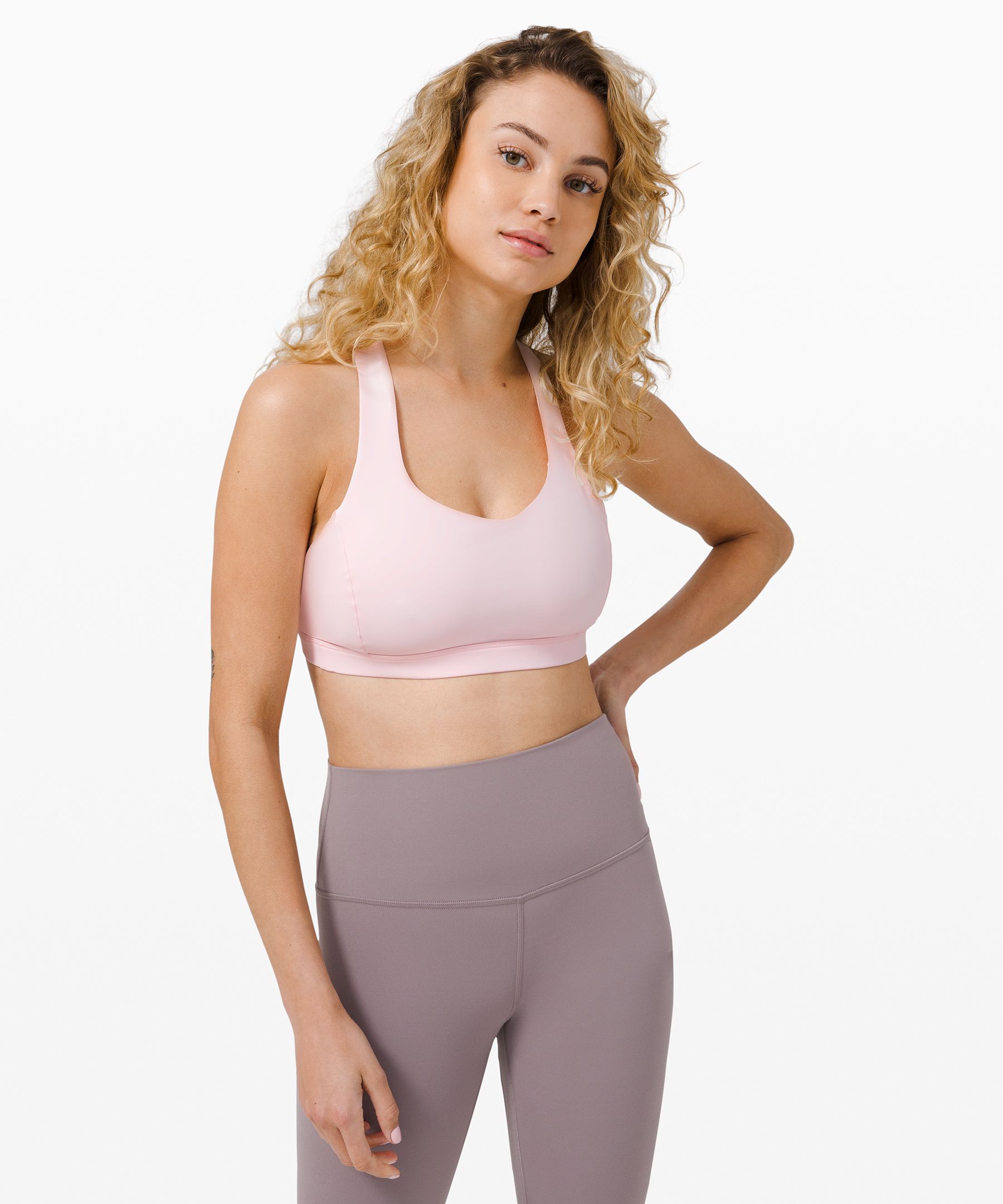 Lululemon Free To Be Serene Bra Light Support, C/d Cup In Pink Glow