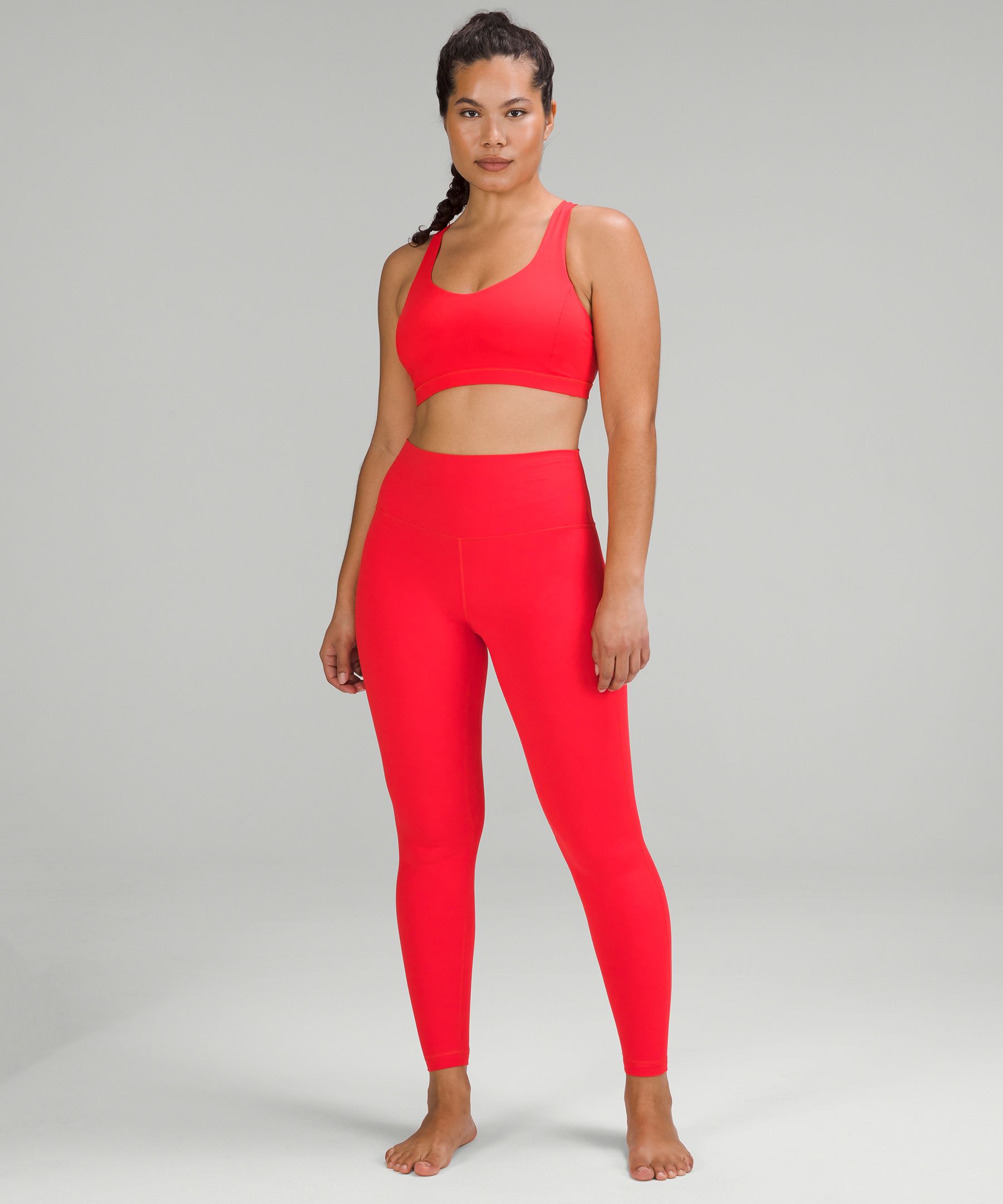 red sports bra lululemon