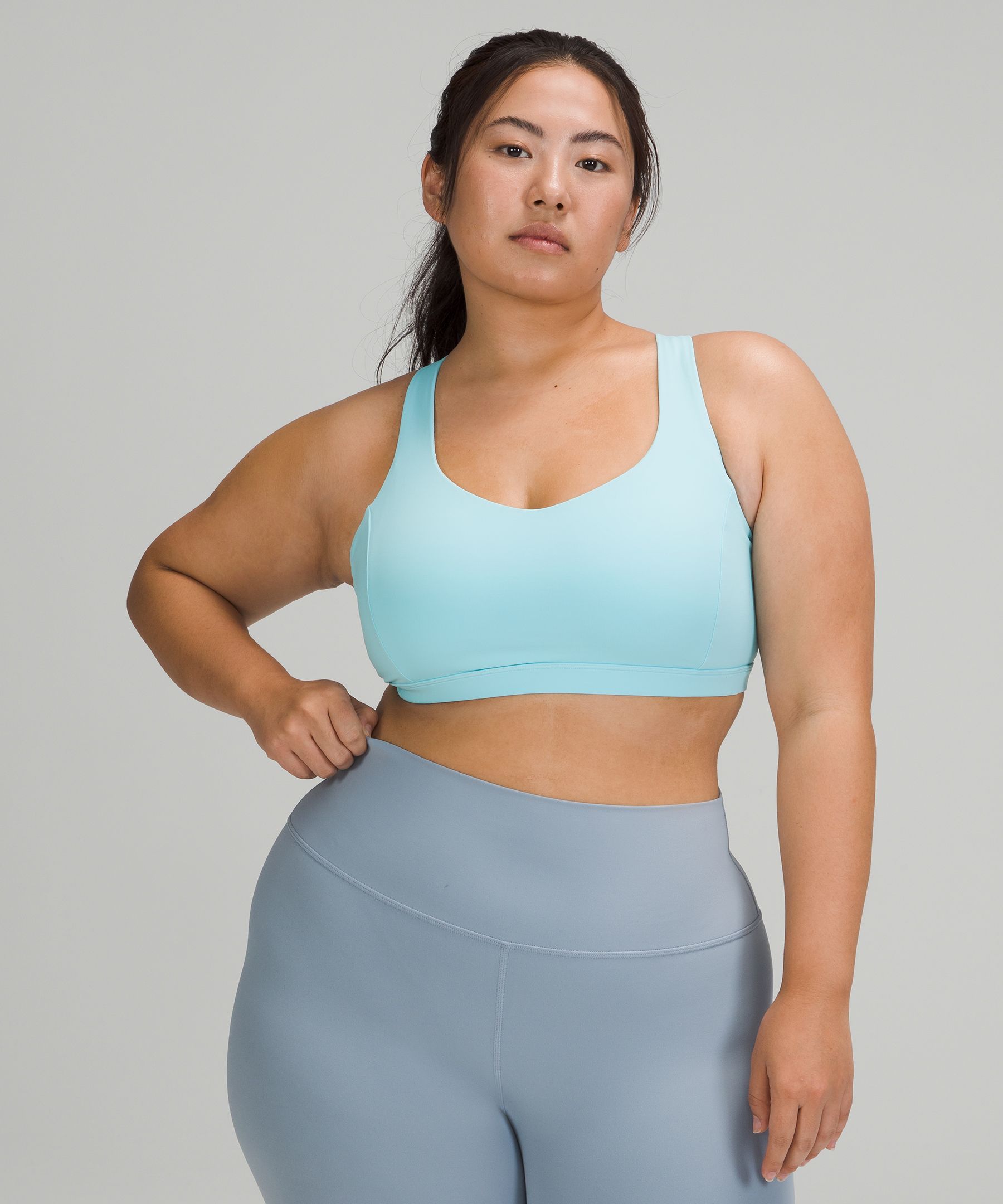 Lululemon Free To Be Serene Bra Light Support, C/d Cup In Icing Blue