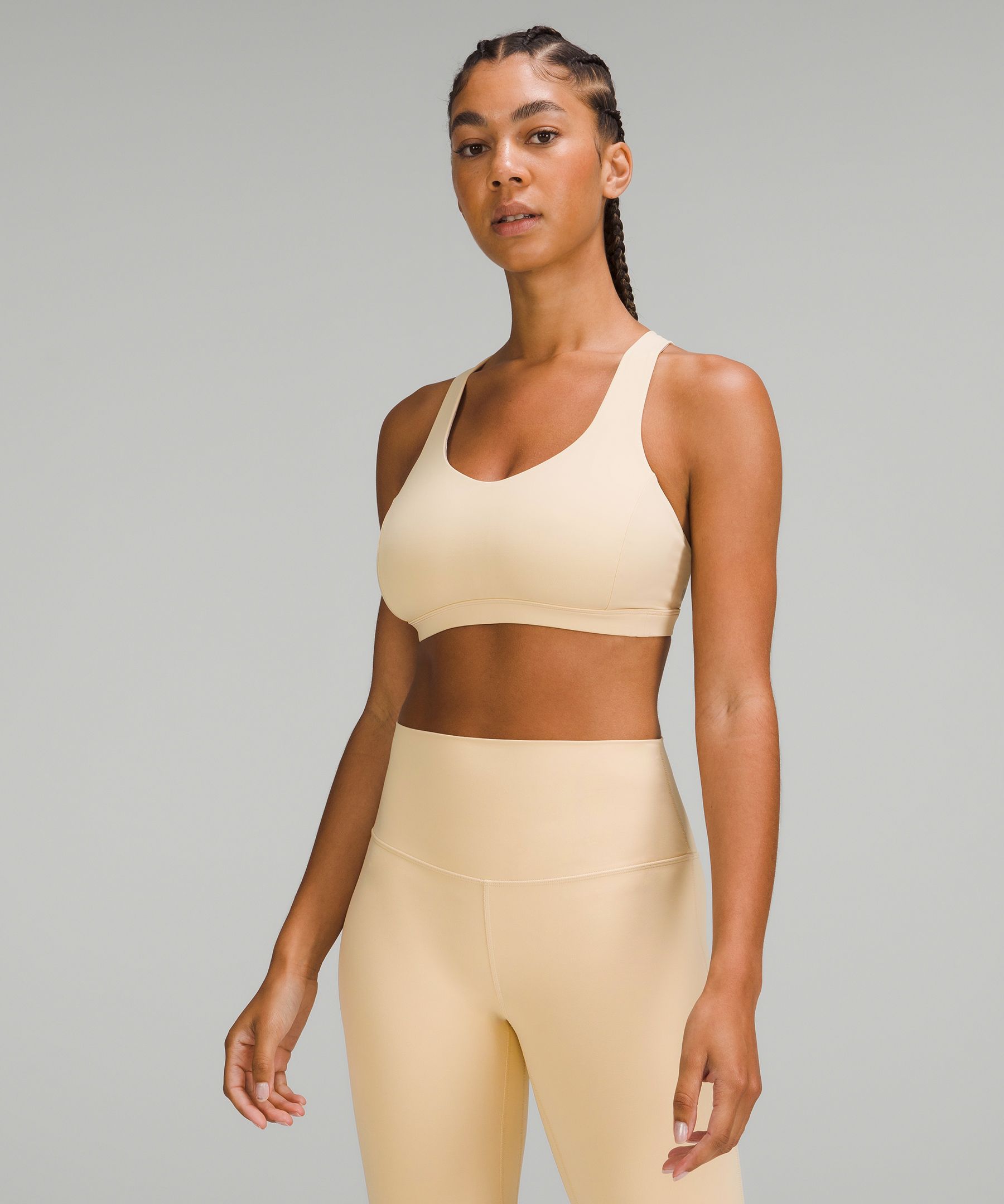 Lululemon Free To Be Serene Bra Light Support, C/d Cup In Prosecco