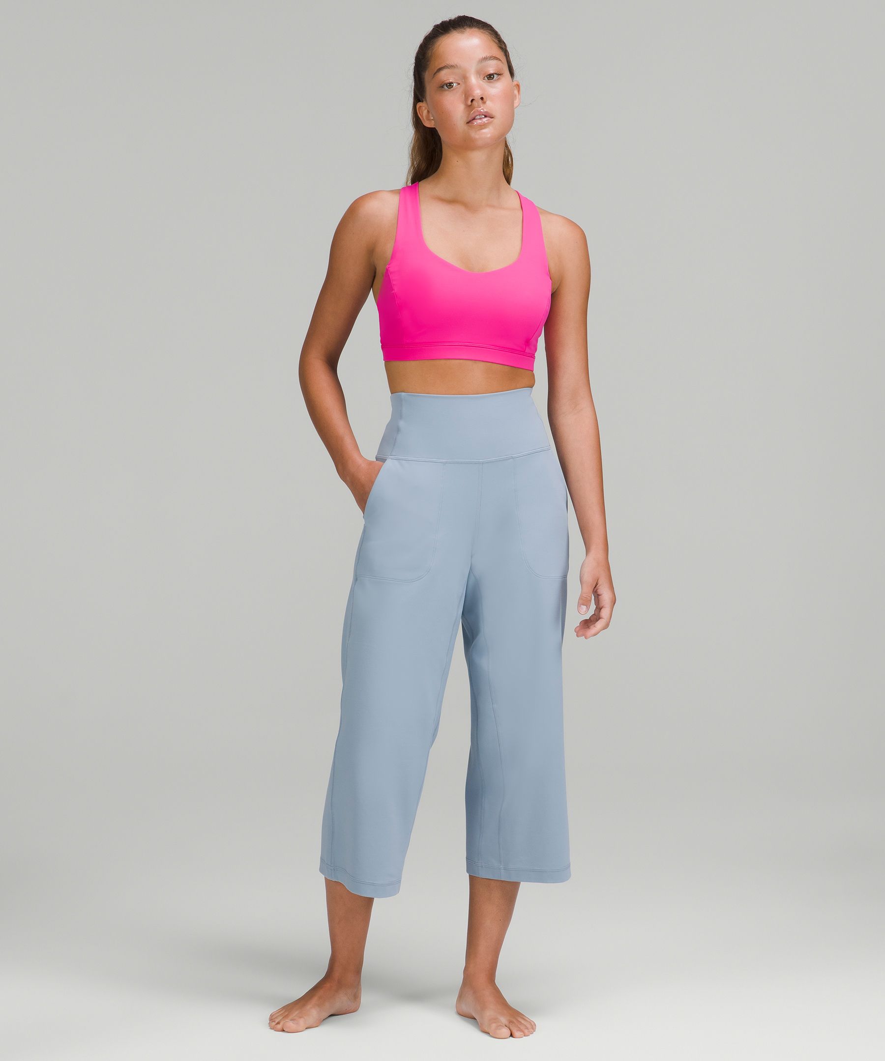 Free To Be Serene sports bra in Kaleidoscopic Pink Multi is so versatile!  I've worn it with many Align colors already. Doubled lined Align 25” in  Lavender Dew. : r/lululemon