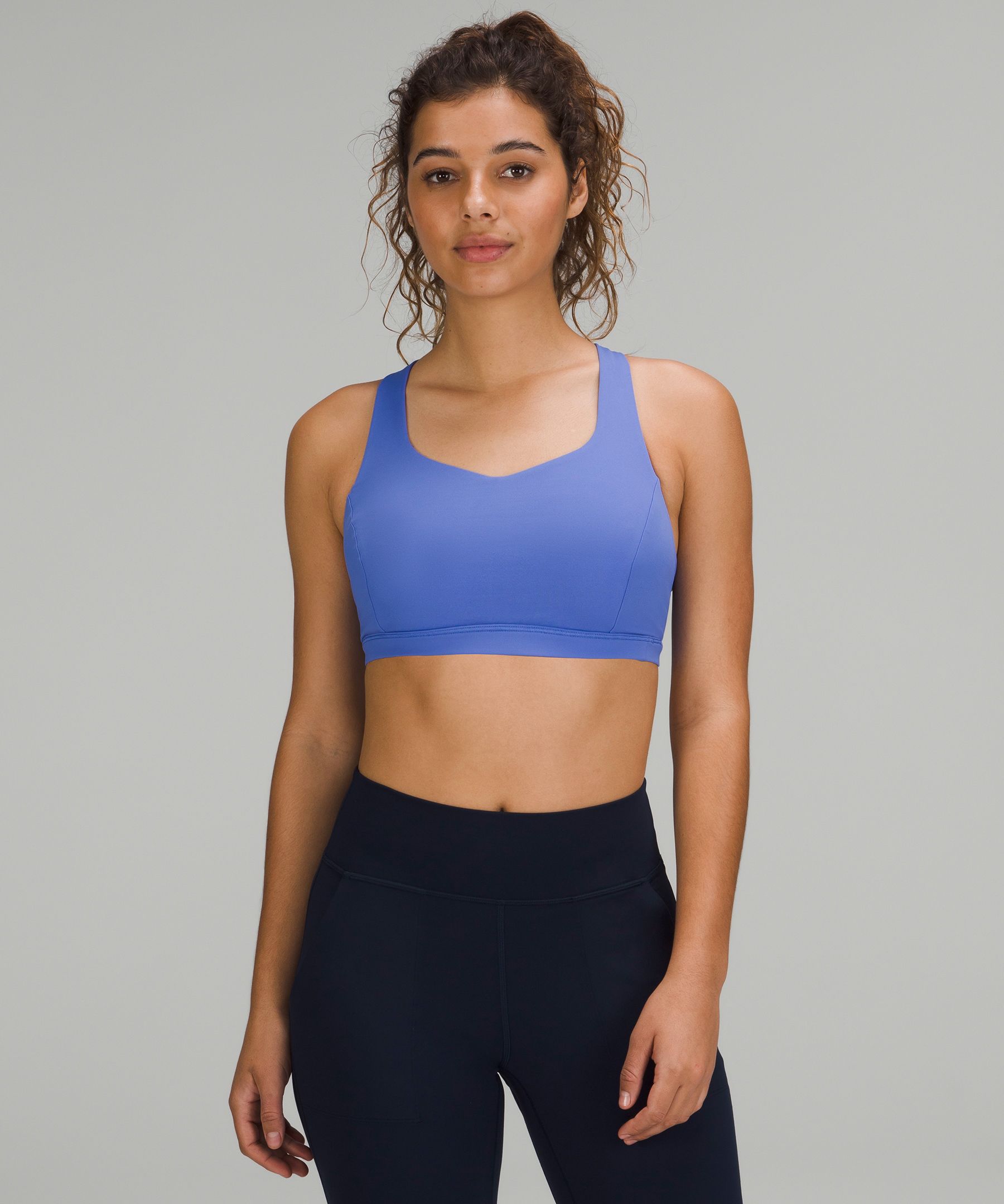 Lululemon Free To Be Serene Bra Long Line *Light Support, C/D Cup -  Hawaiian Blue - lulu fanatics