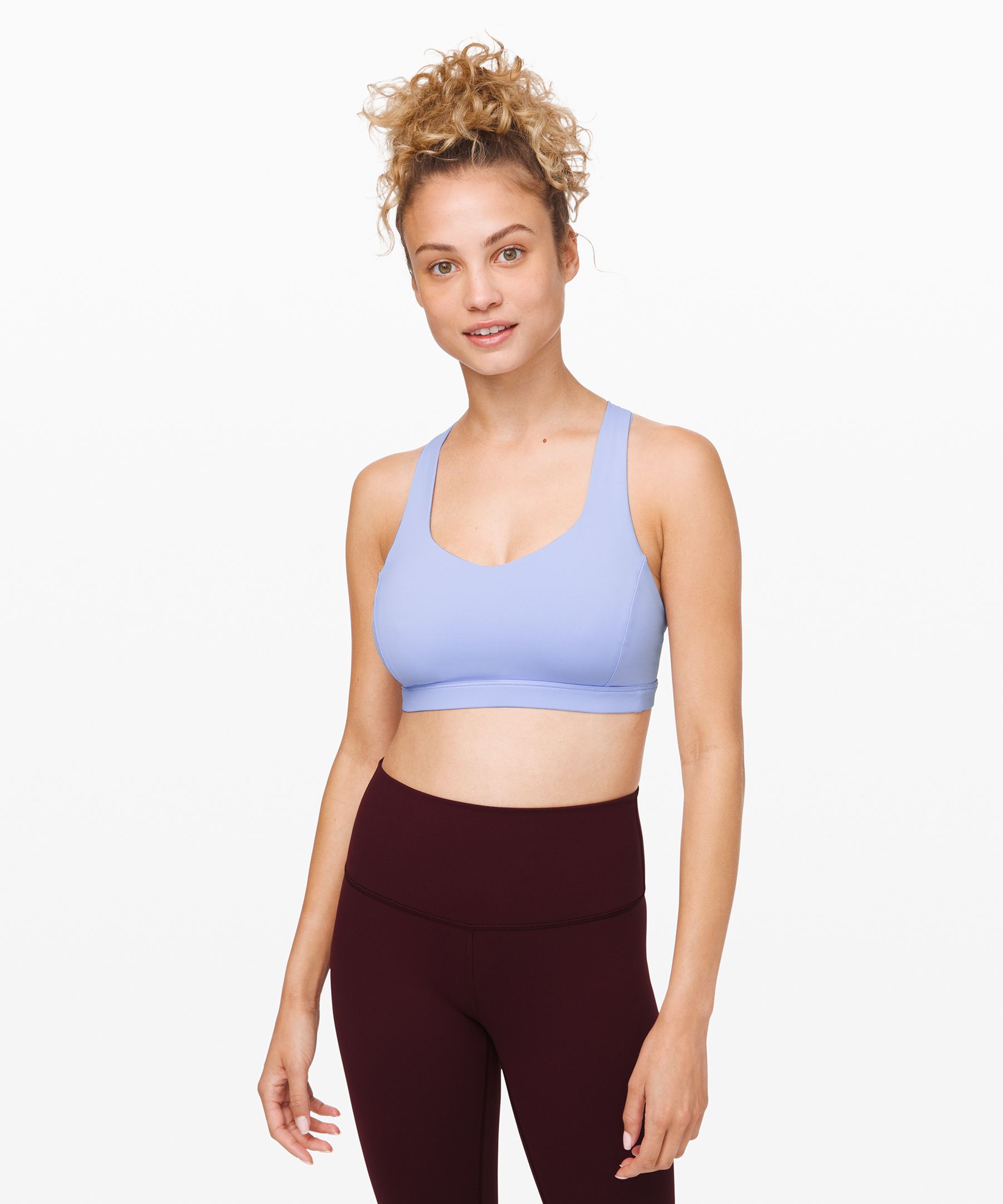 Lululemon Free To Be Serene Bra Light Support, C/d Cup In Pink Mist