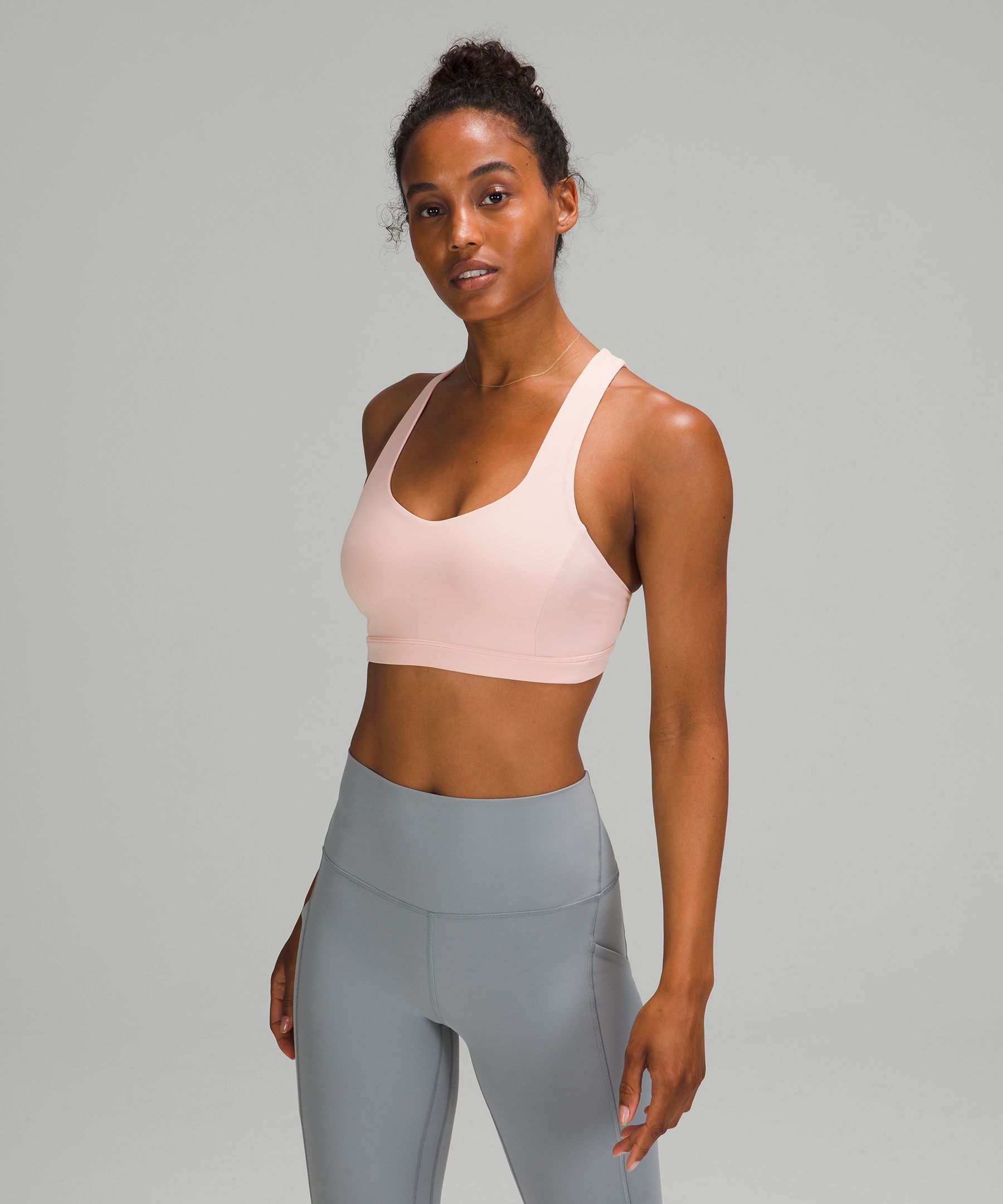 Lululemon Free To Be Serene Bra Light Support, C/d Cup In Pink Mist