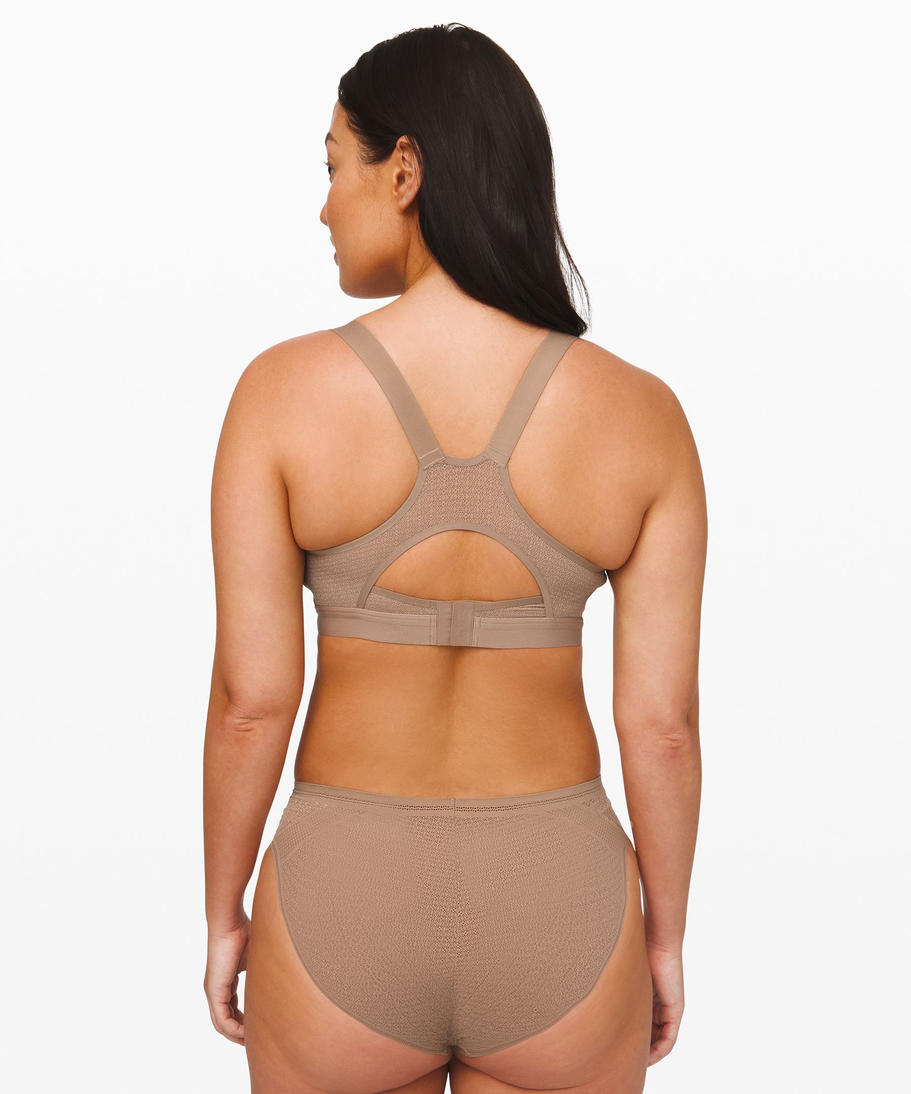 LULULEMON Awake to Lace Bra size:34B Black/Barely Beige