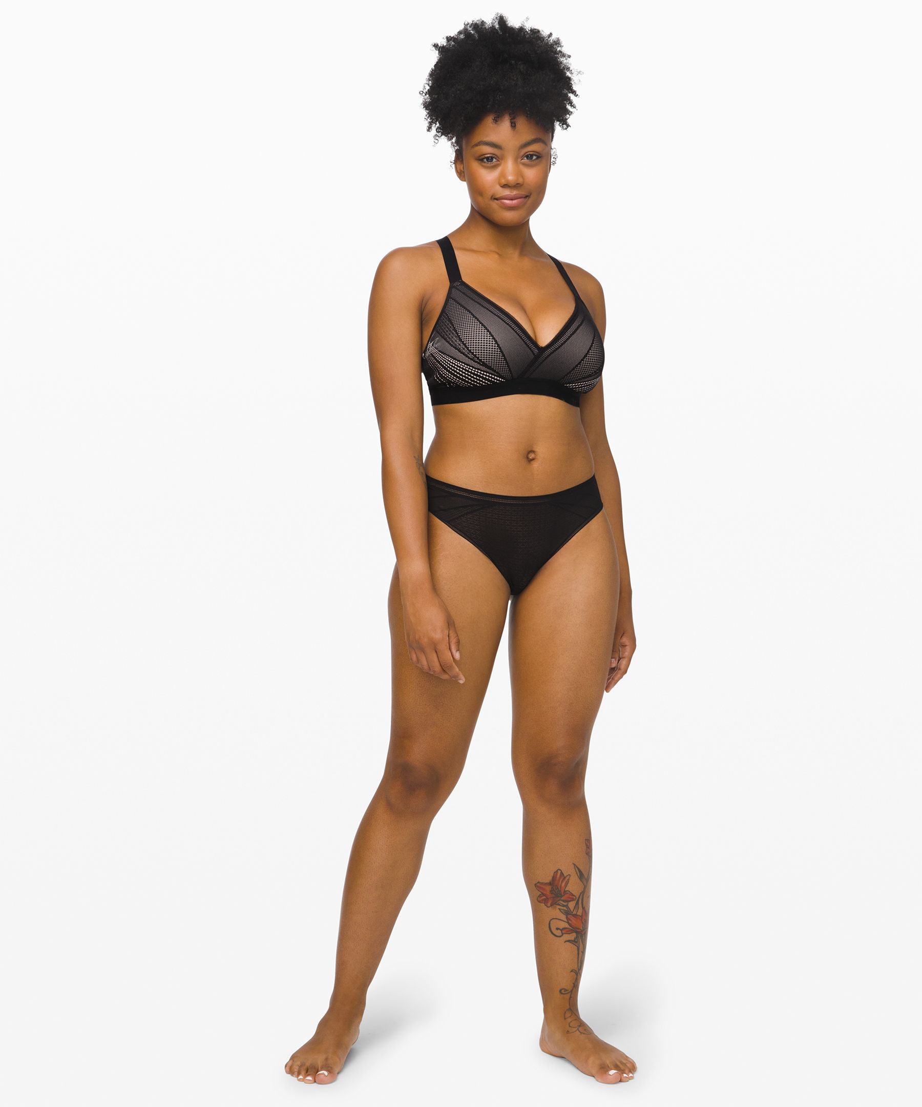 Lululemon Like Nothing Bra *Lace Black Barely Beige Lulu, 41% OFF