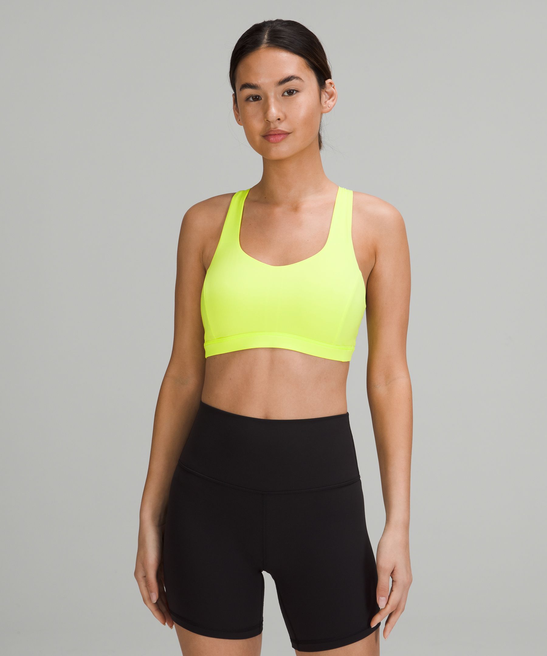 Lululemon Free To Be Serene Bra Light Support, C/d Cup In Electric Lemon