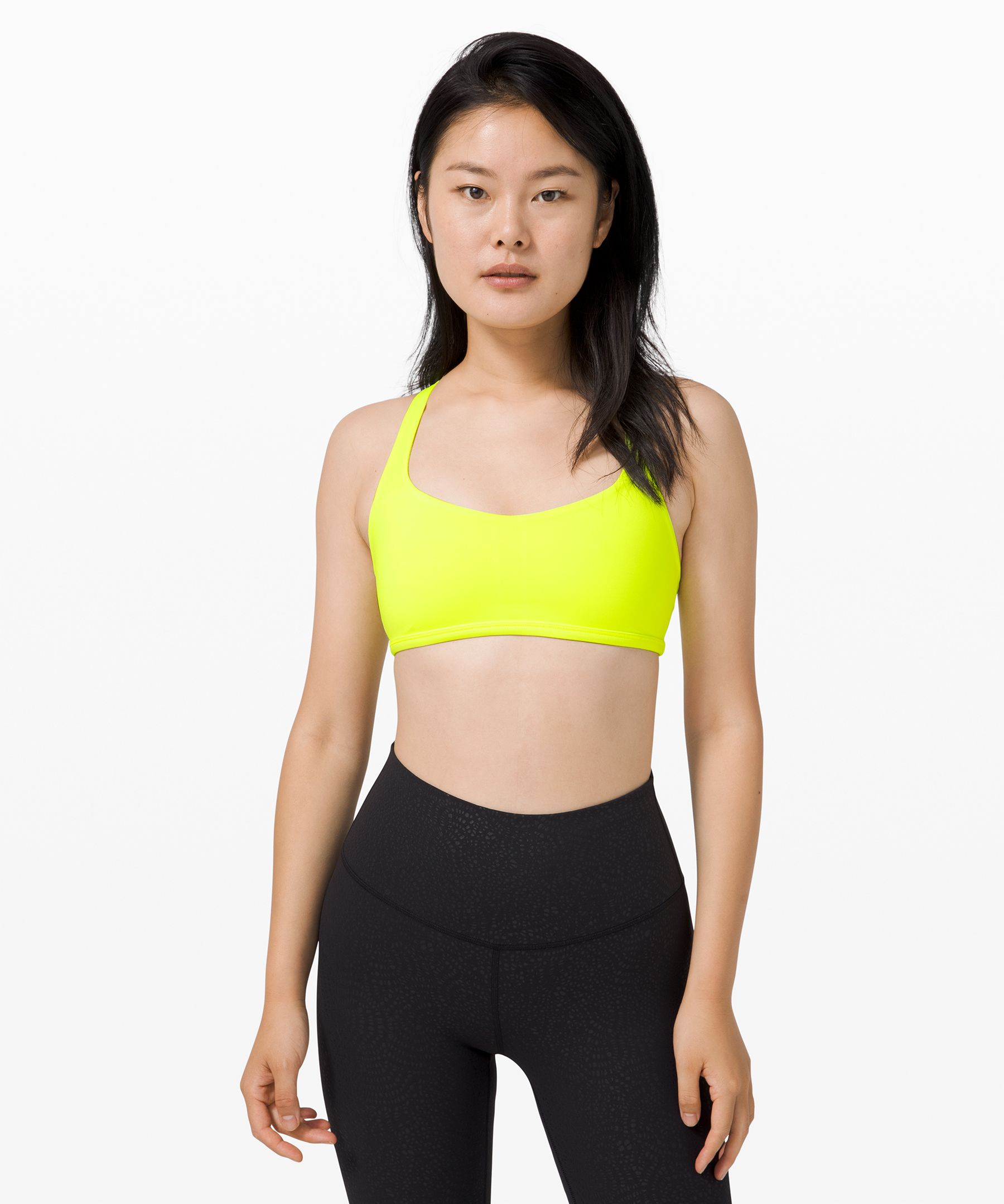 Lululemon Free To Be Bra - Wild Light Support, A/b Cup In Highlight Yellow