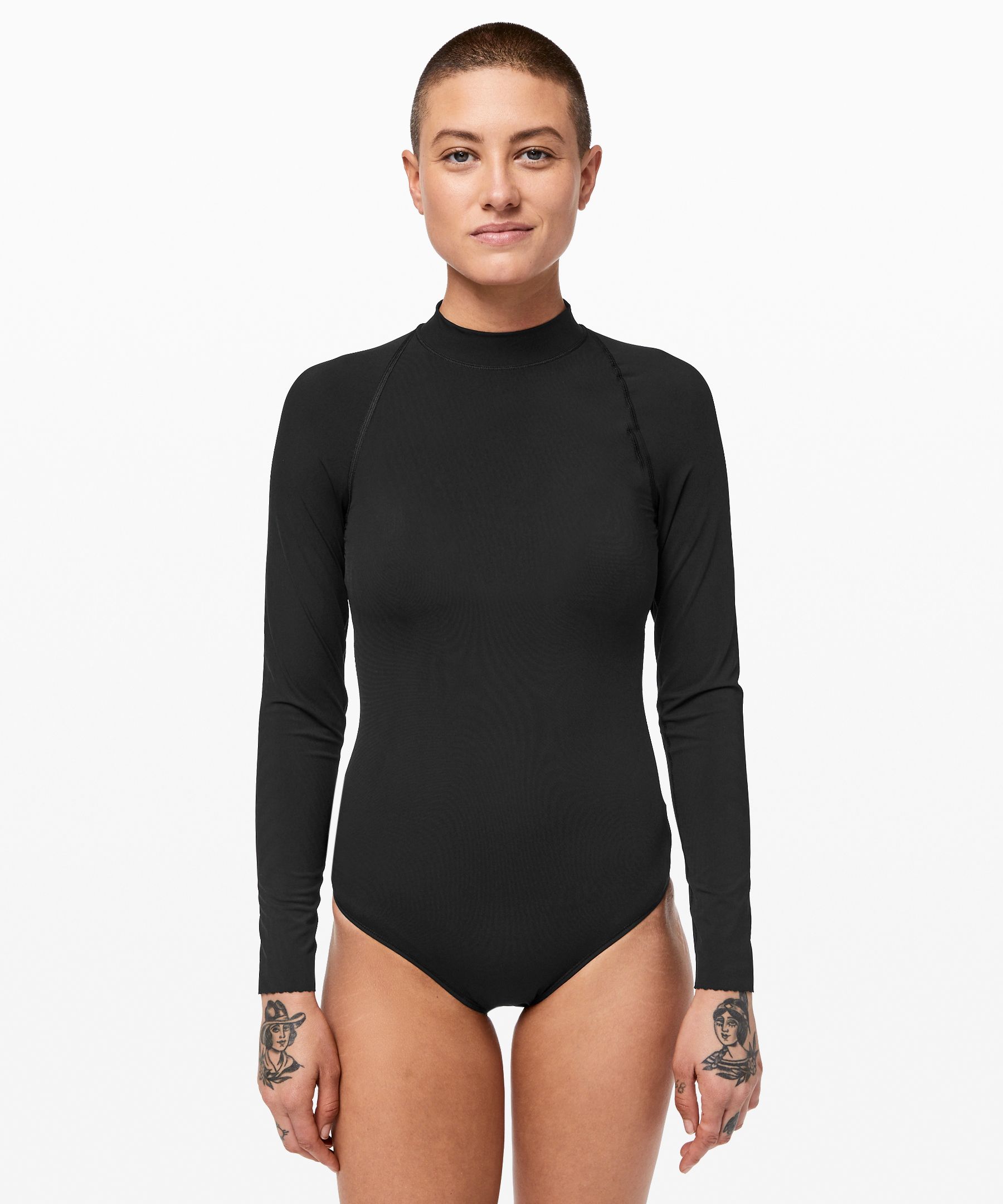 Lululemon Will The Wave Long Sleeve One Piece *online Only In Black