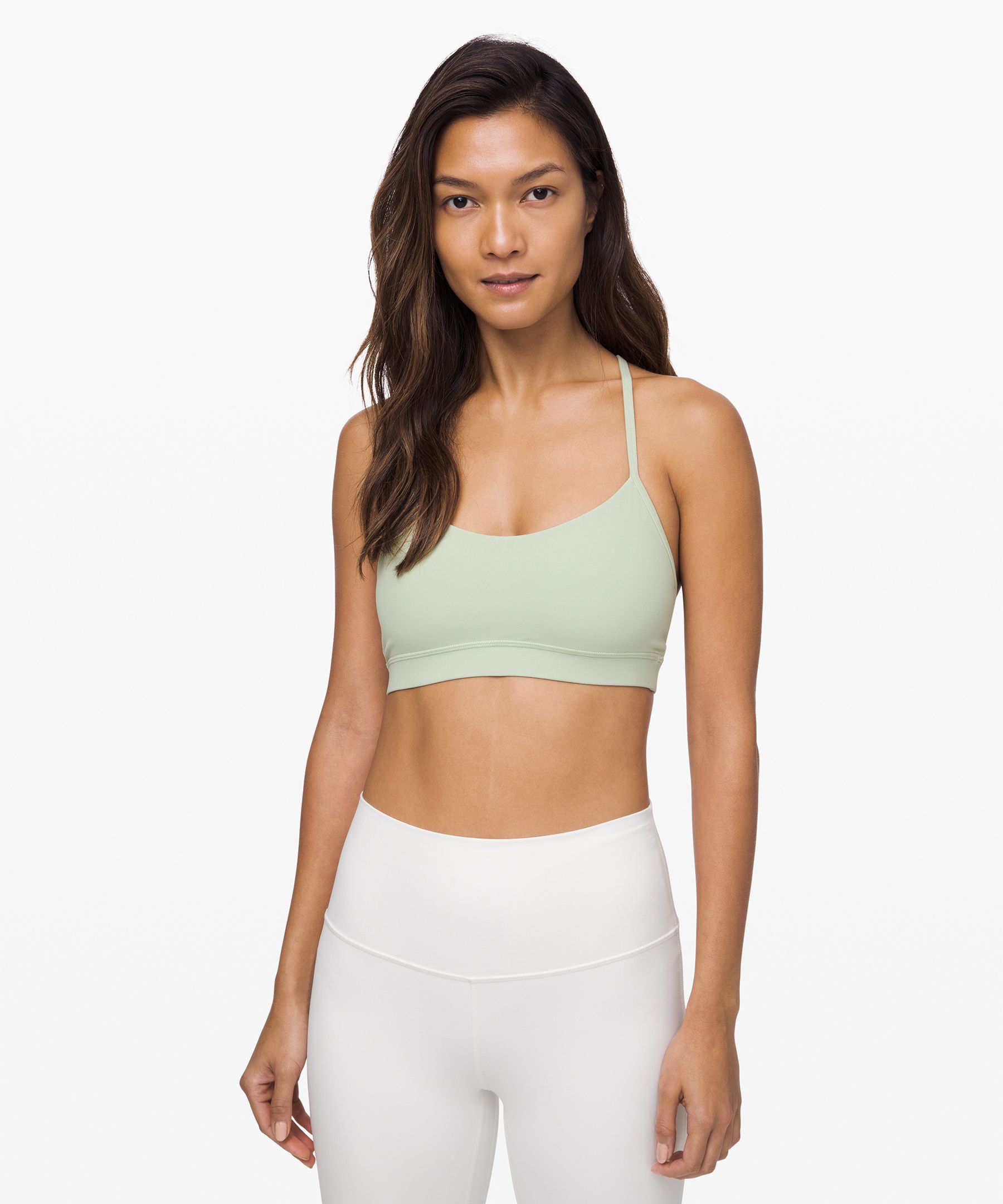 Lululemon Flow Y Bra Long Line Nulu*light Support, B/c Cup Online Only In  Springtime