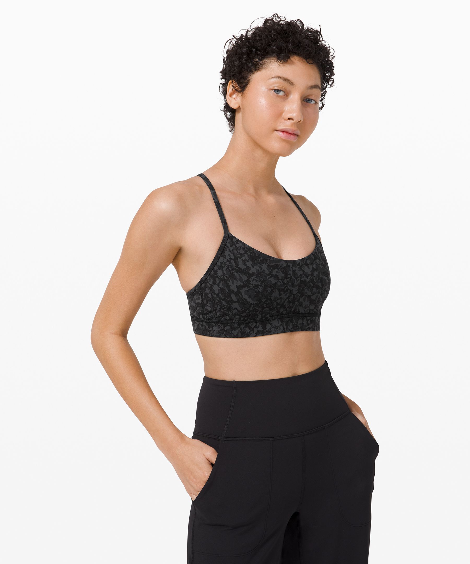 lululemon athletica, Intimates & Sleepwear, Lululemon Flow Y Nulu Bra Intertwined  Camo Deep Coal Multi Yoga